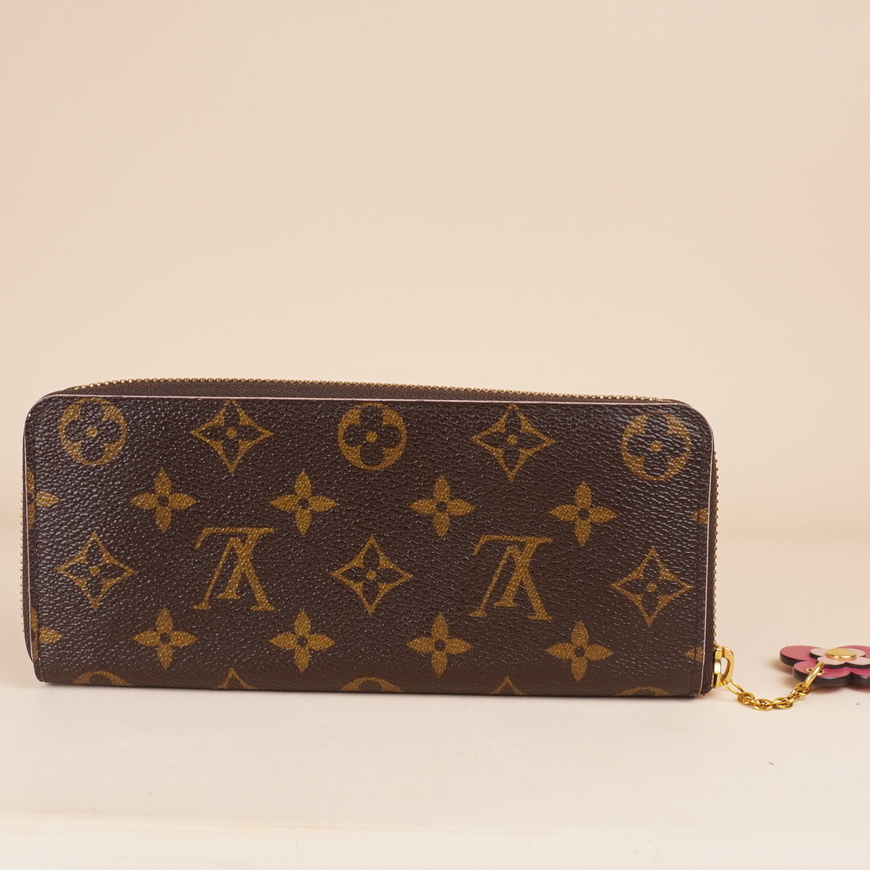 PRE-OWNED LV Monogram Blooming Flowers Clemence Wallet