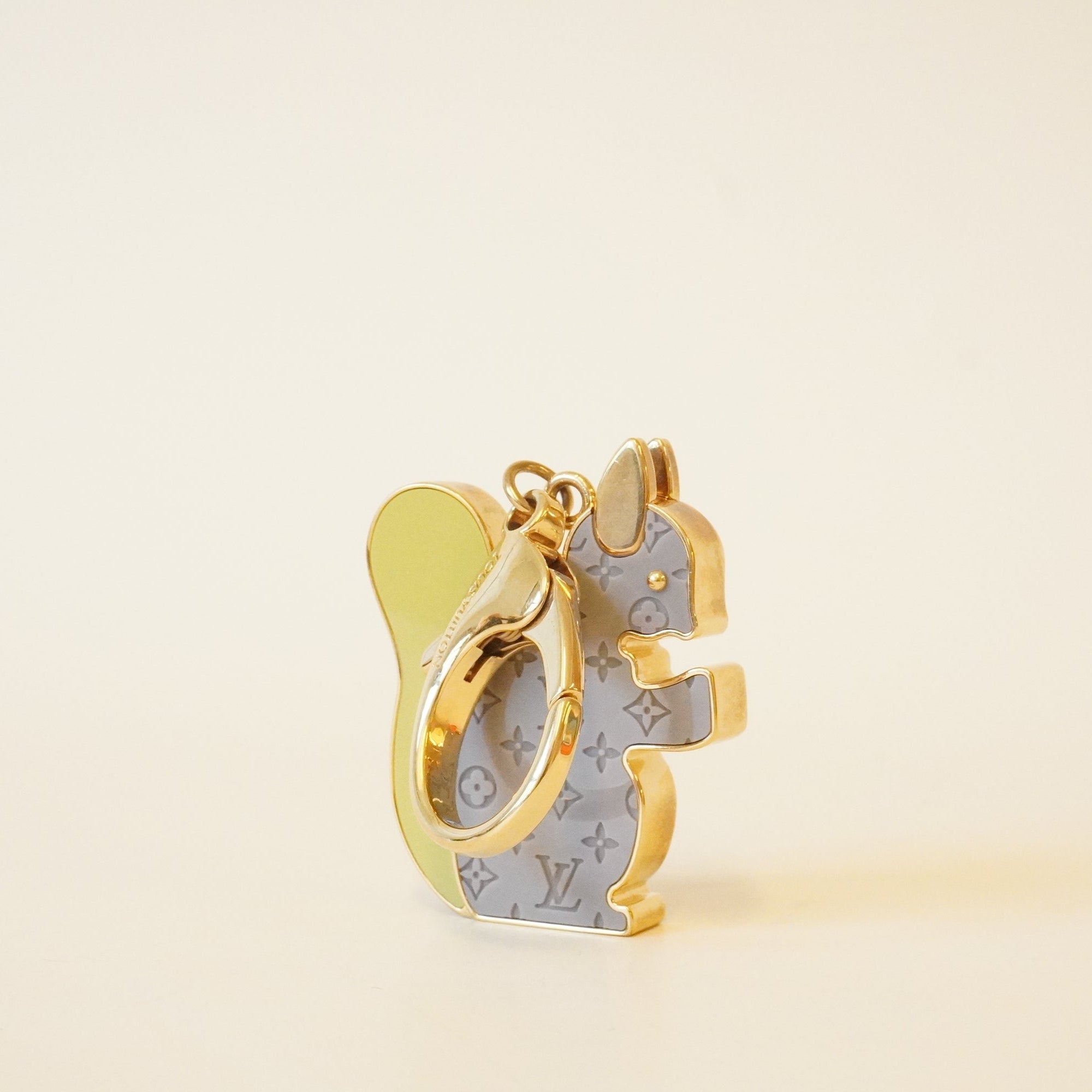 PRE-OWNED LV Gold Hardware Squirrel Bag Charm