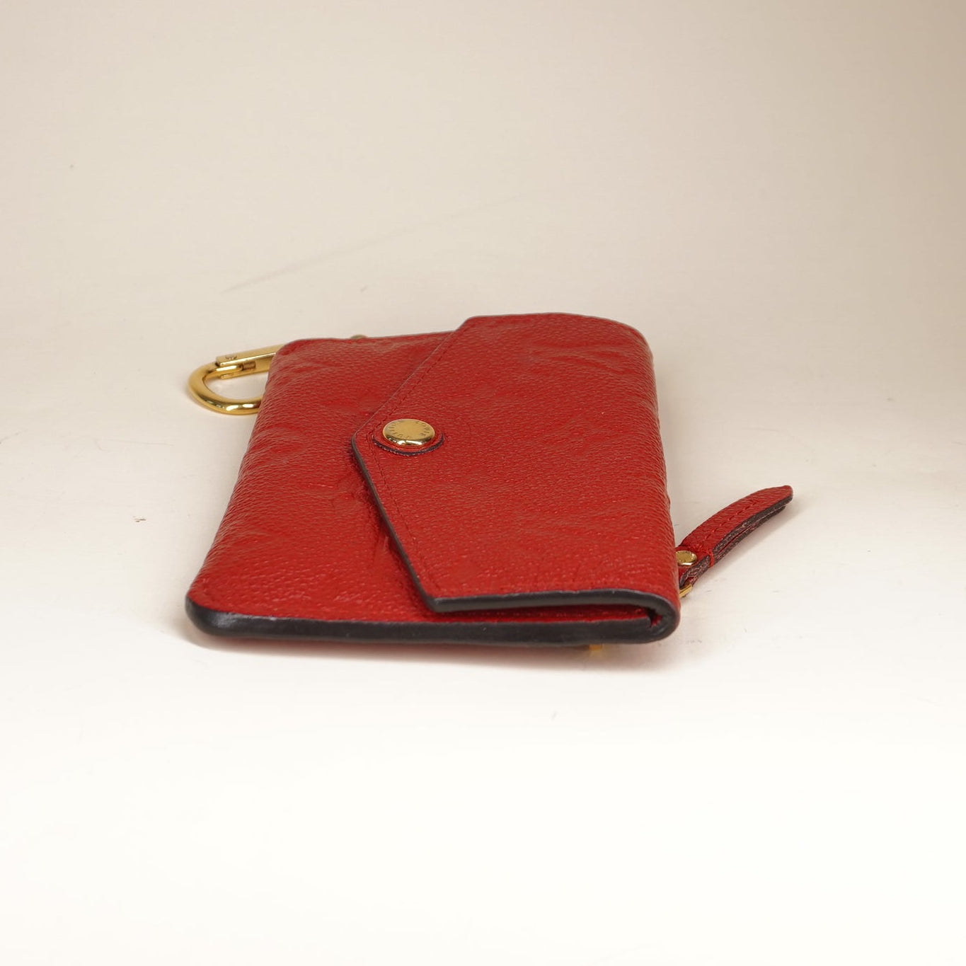 PRE-OWNED LV Red Monogram Empreinte Leather Key Pouch