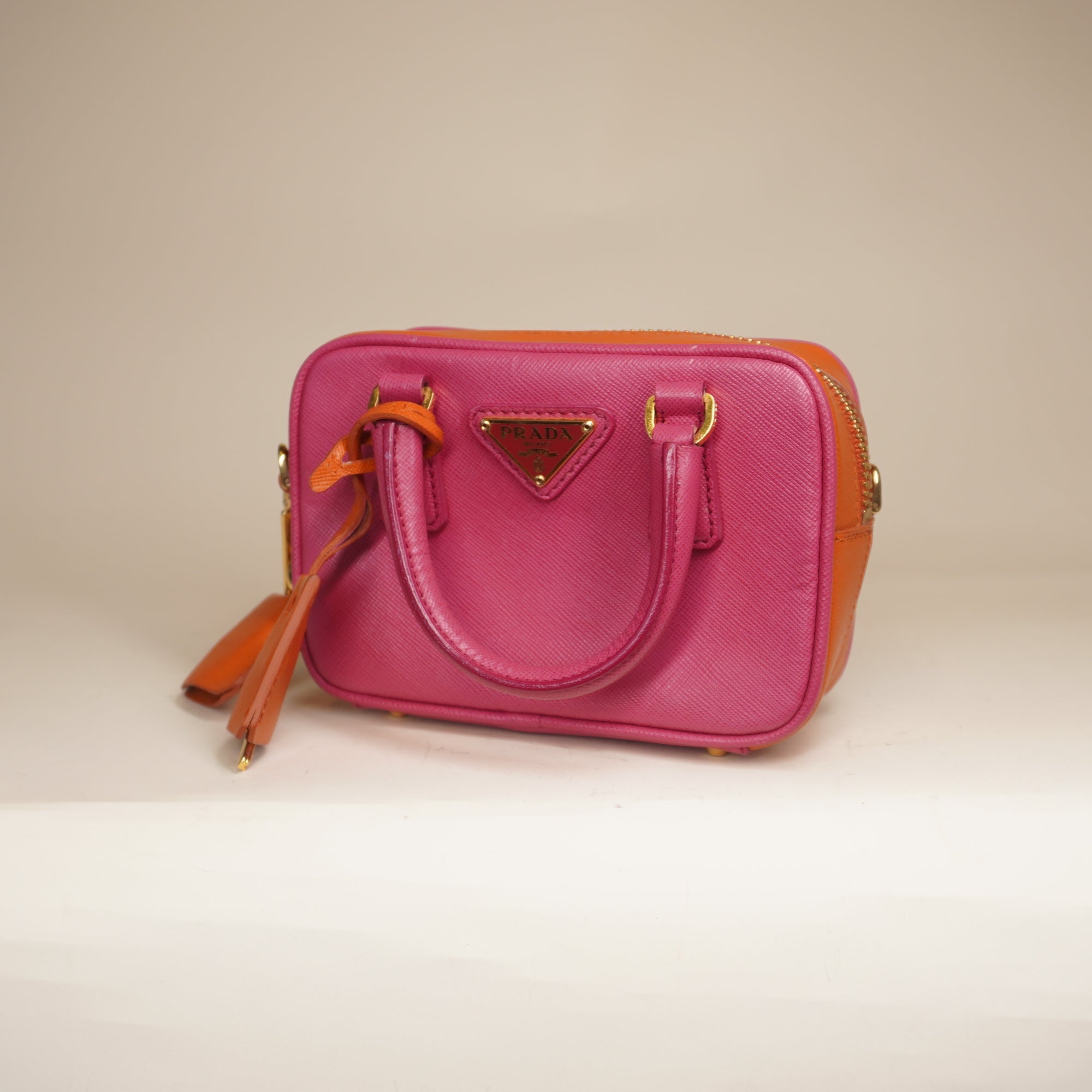 PRE-OWNED Saffiano Lux Mini Crossbody Bag Tamaris
