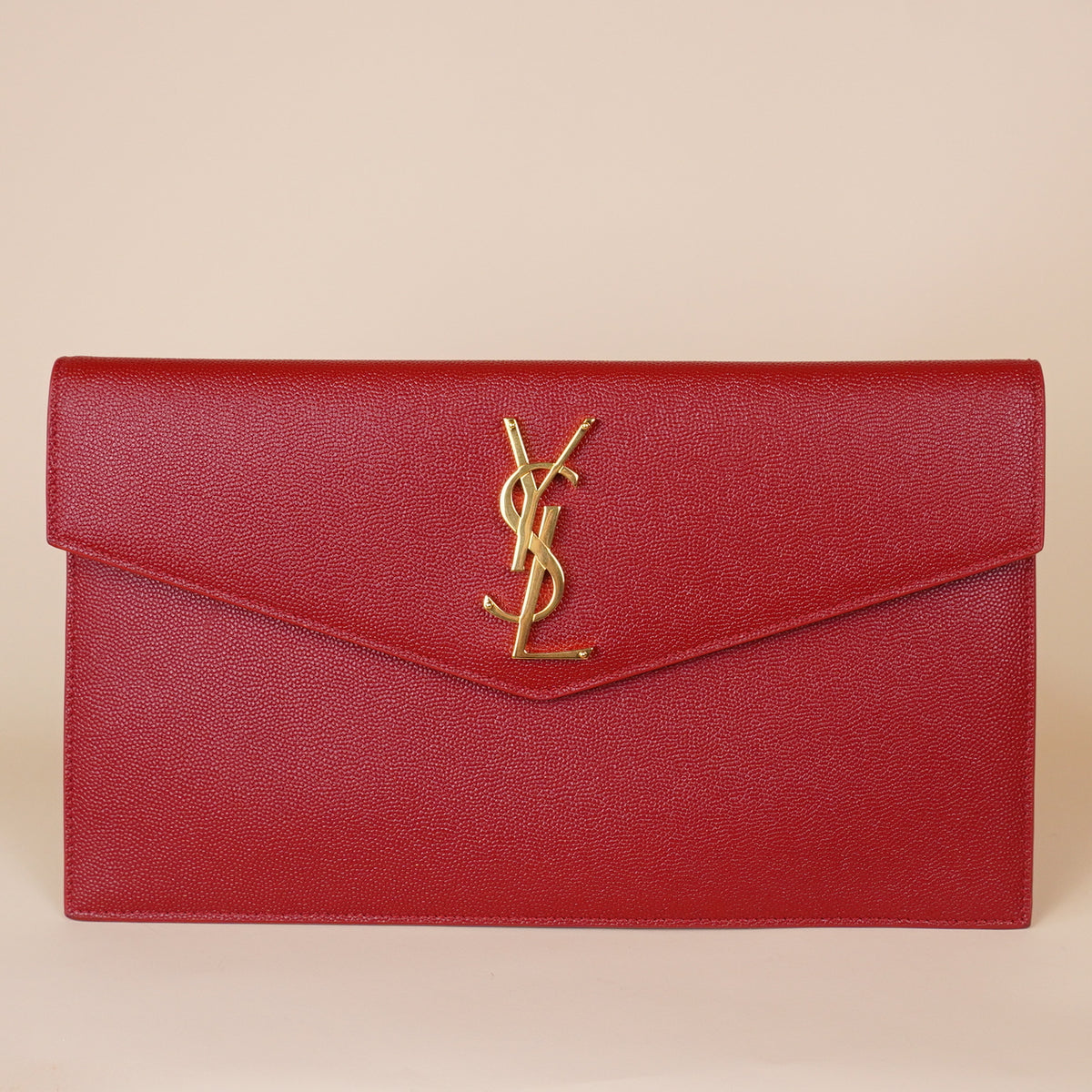 PRE-OWNED Grain de Poudre Leather Uptown Pouch
