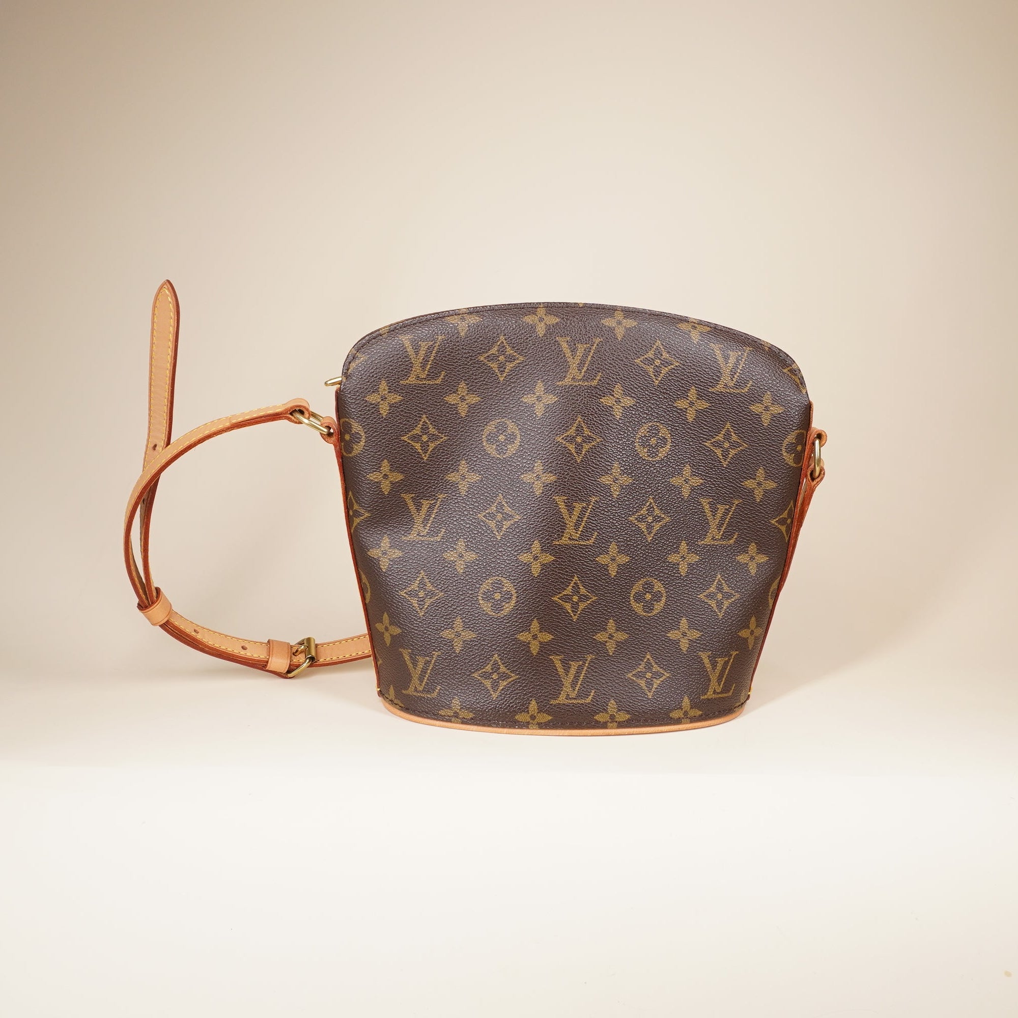 PRE-OWNED LV Drouot Monogram Canvas Shoulder Bag
