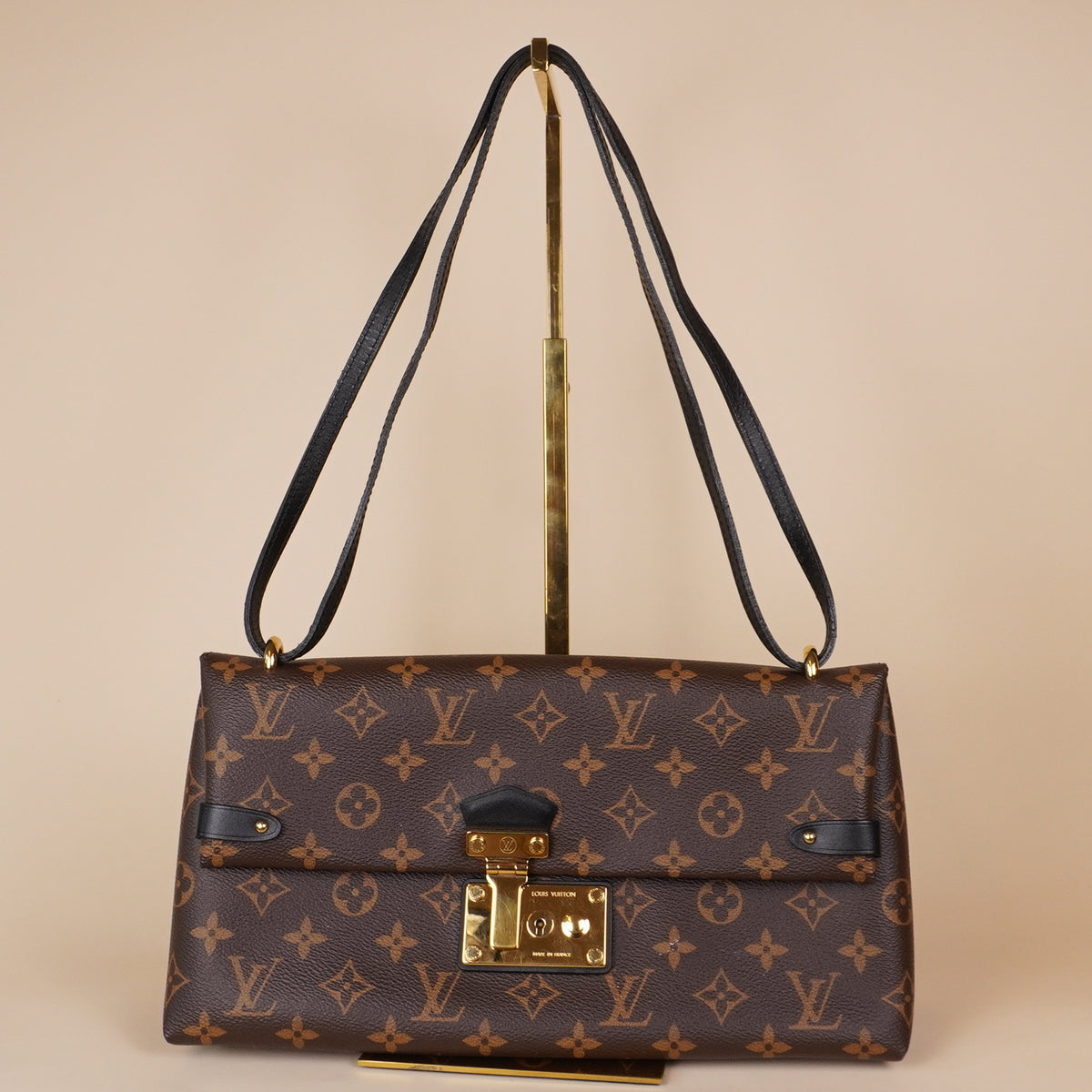 PRE-OWNED LV Sac Triangle PM Monogram Canvas