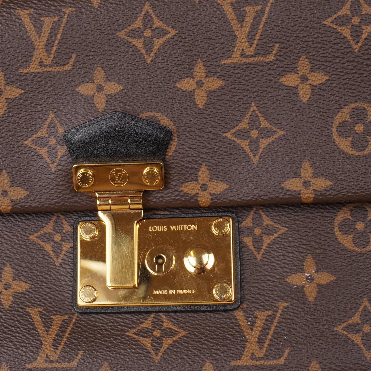 PRE-OWNED LV Sac Triangle PM Monogram Canvas