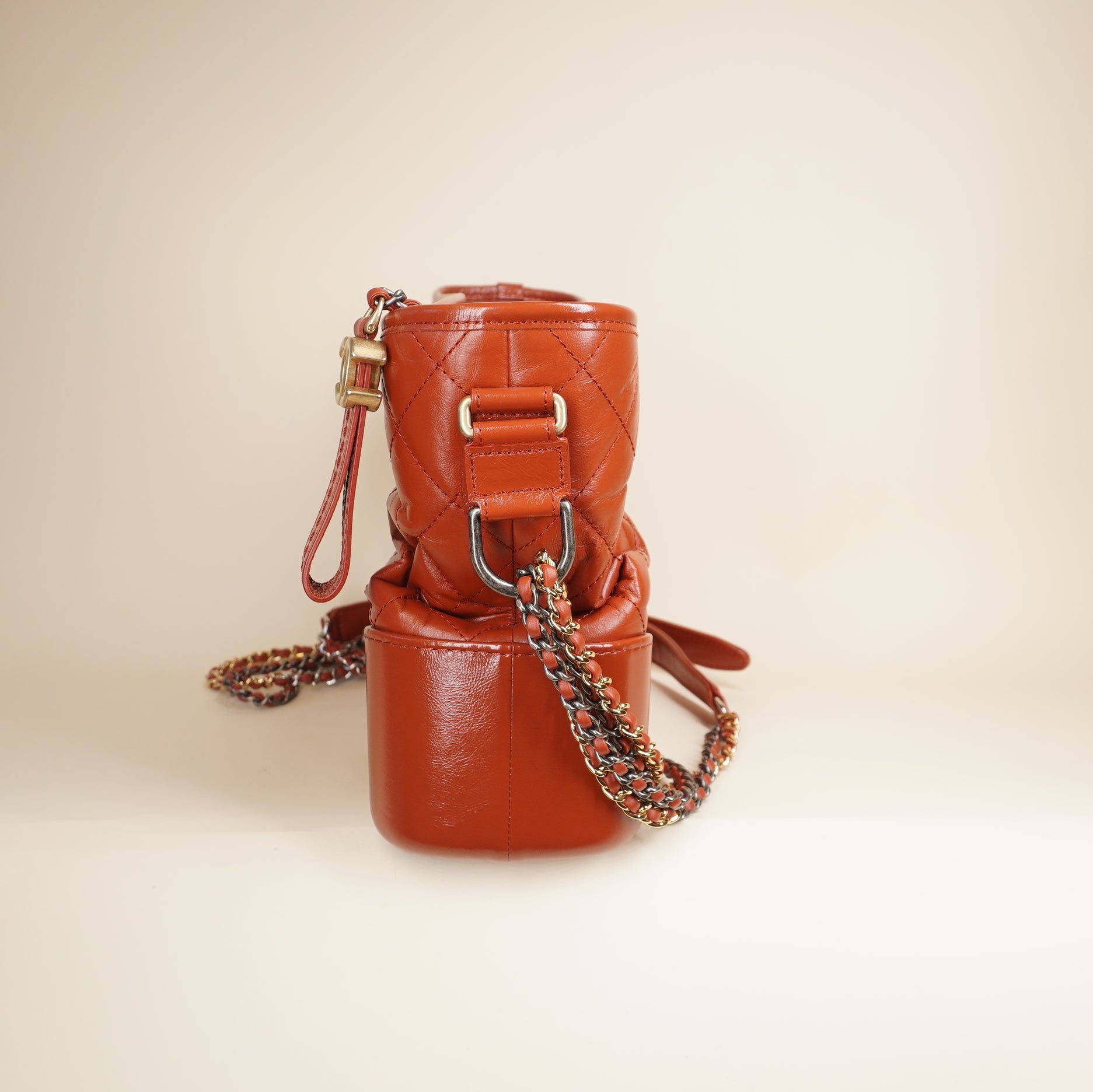 PRE-OWNED CC Red Gabrielle Hobo Shoulder Bag