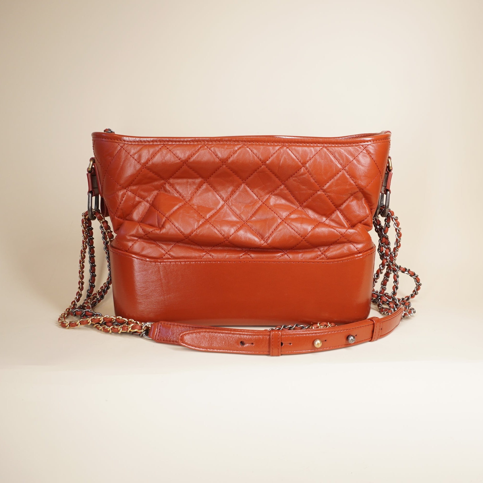 PRE-OWNED CC Red Gabrielle Hobo Shoulder Bag