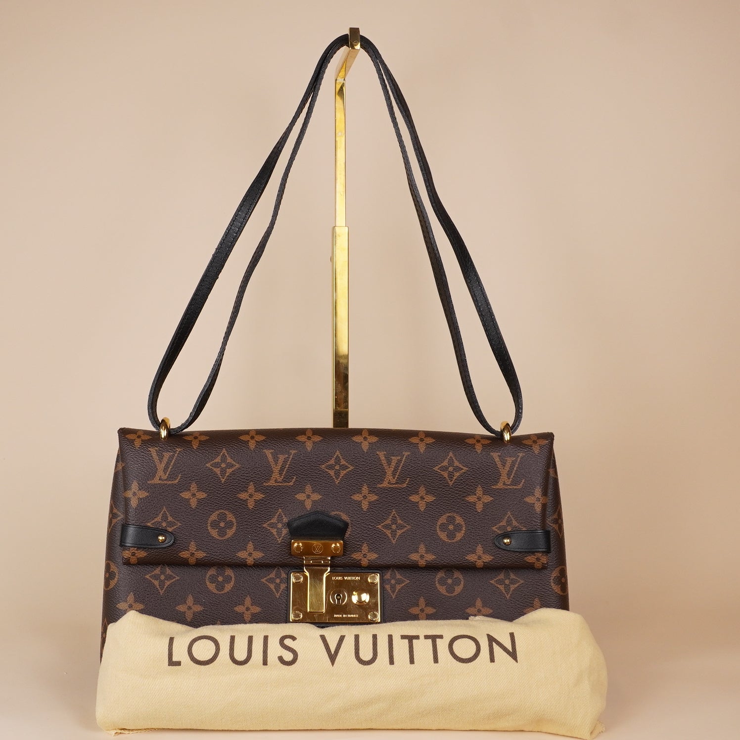 PRE-OWNED LV Sac Triangle PM Monogram Canvas
