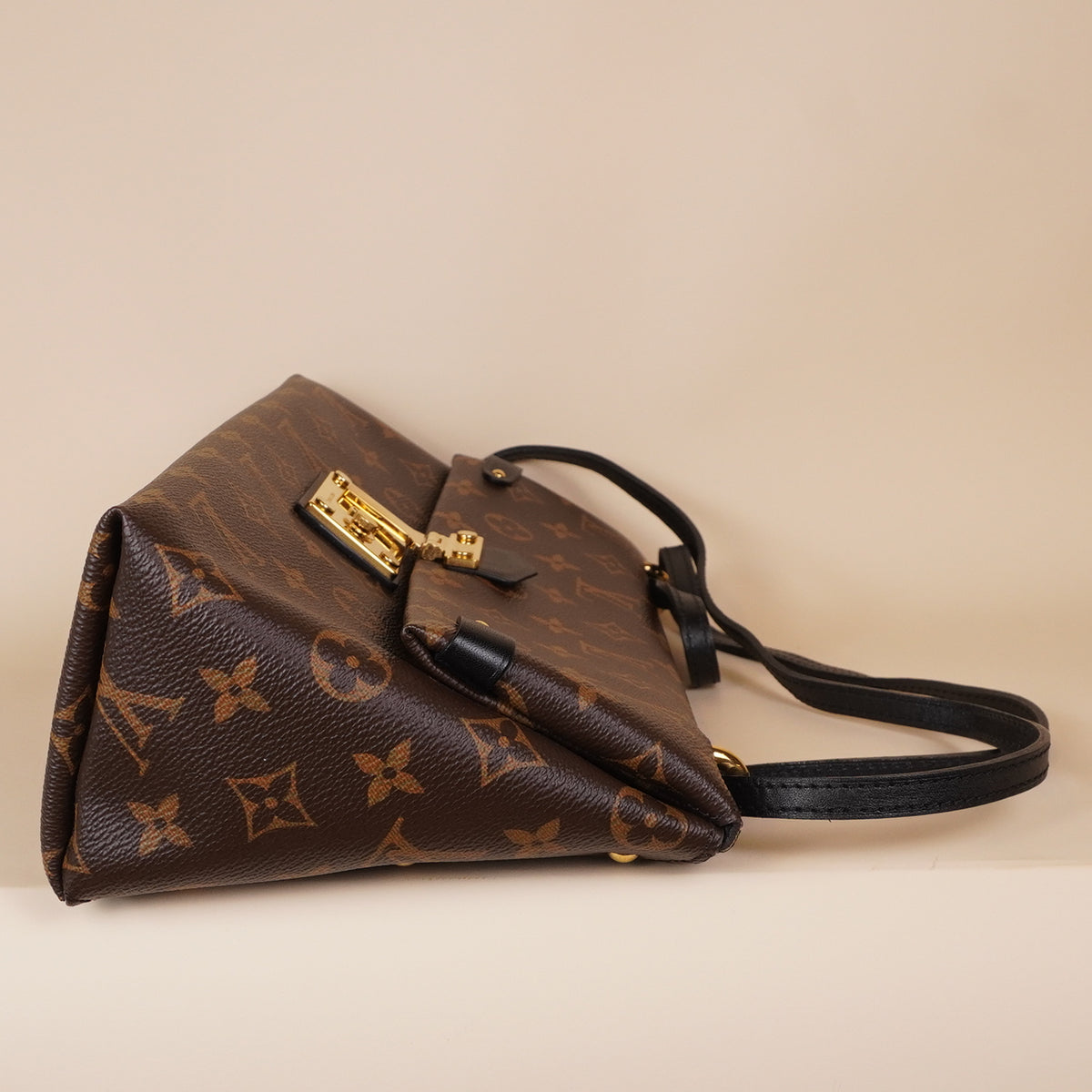 PRE-OWNED LV Sac Triangle PM Monogram Canvas