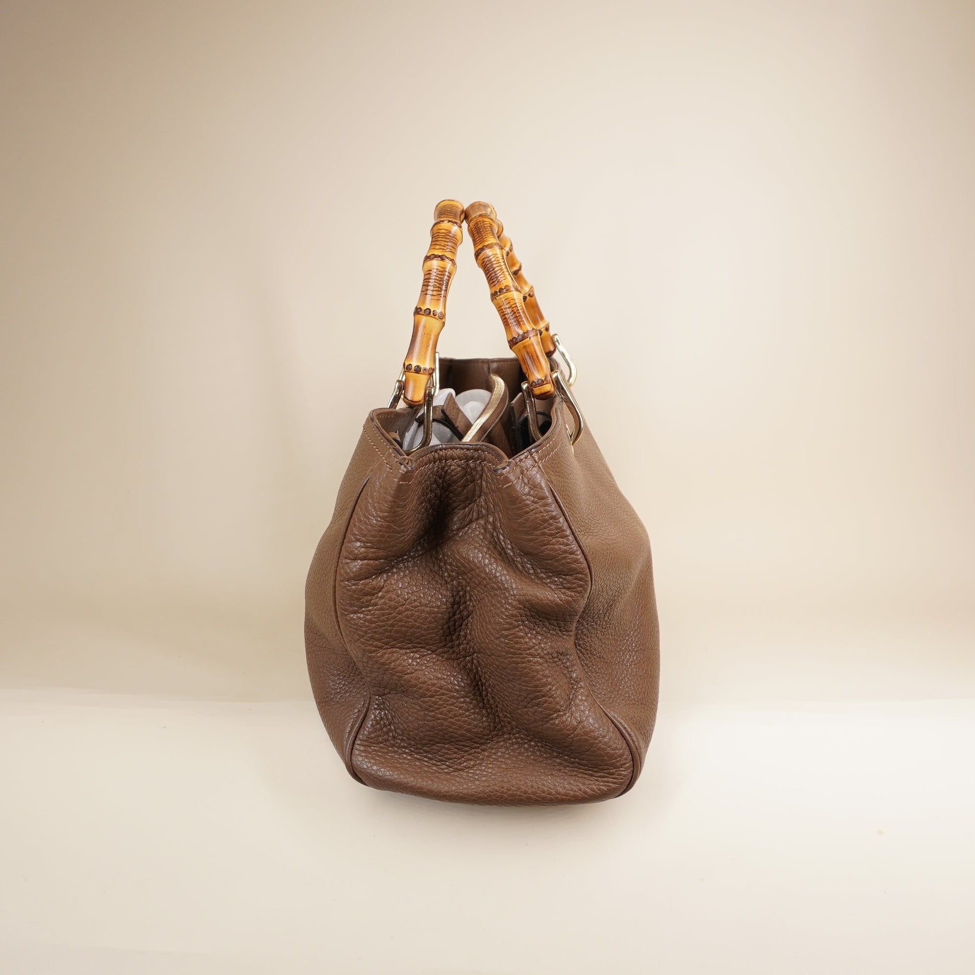 Bamboo Medium Shopper Brown Leather Shouder Bag