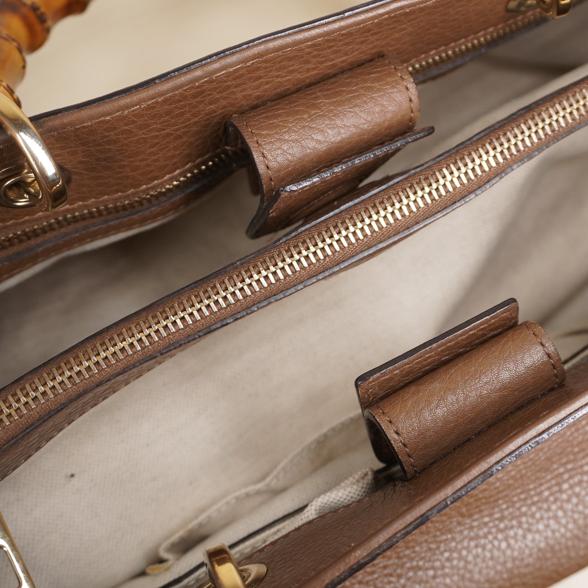 Bamboo Medium Shopper Brown Leather Shouder Bag