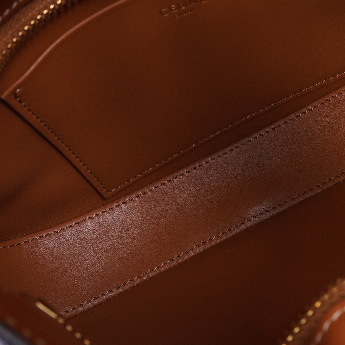 PRE-OWNED Studded Triomphe Denim Shoulder Bag