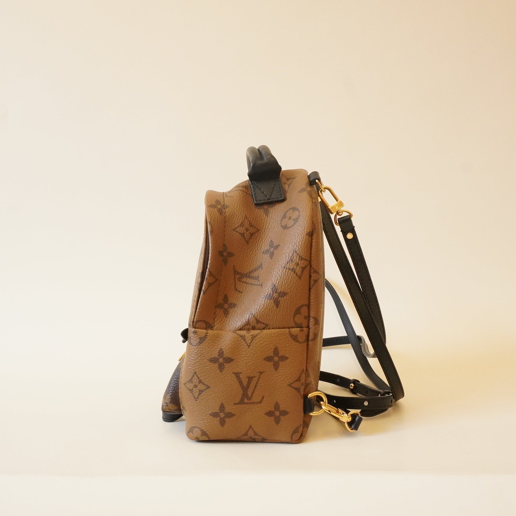 PRE-OWNED LV Monogram Canvas Reverse Mini Palm Spring Backpack