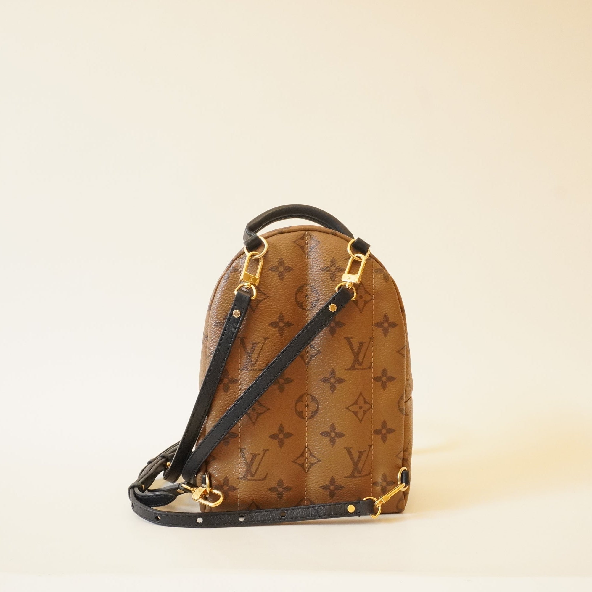 PRE-OWNED LV Monogram Canvas Reverse Mini Palm Spring Backpack