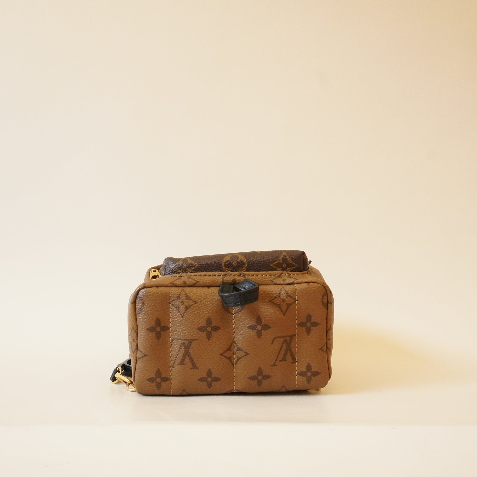 PRE-OWNED LV Monogram Canvas Reverse Mini Palm Spring Backpack