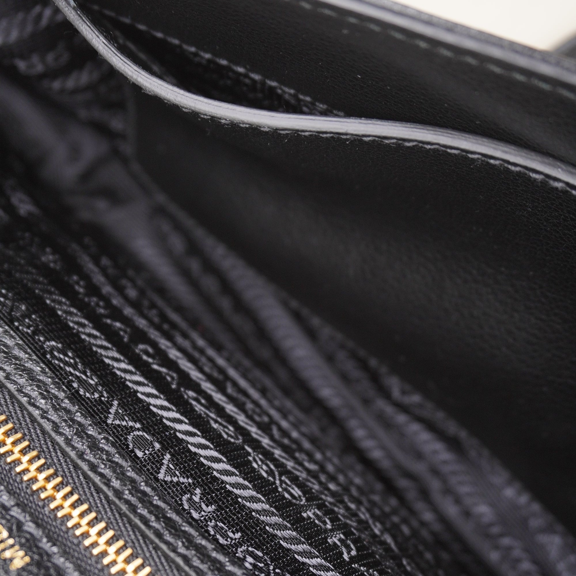 PRE-OWNED Black Pattina Glace Calf Leather Studded Flap Chain Crossbody Bag