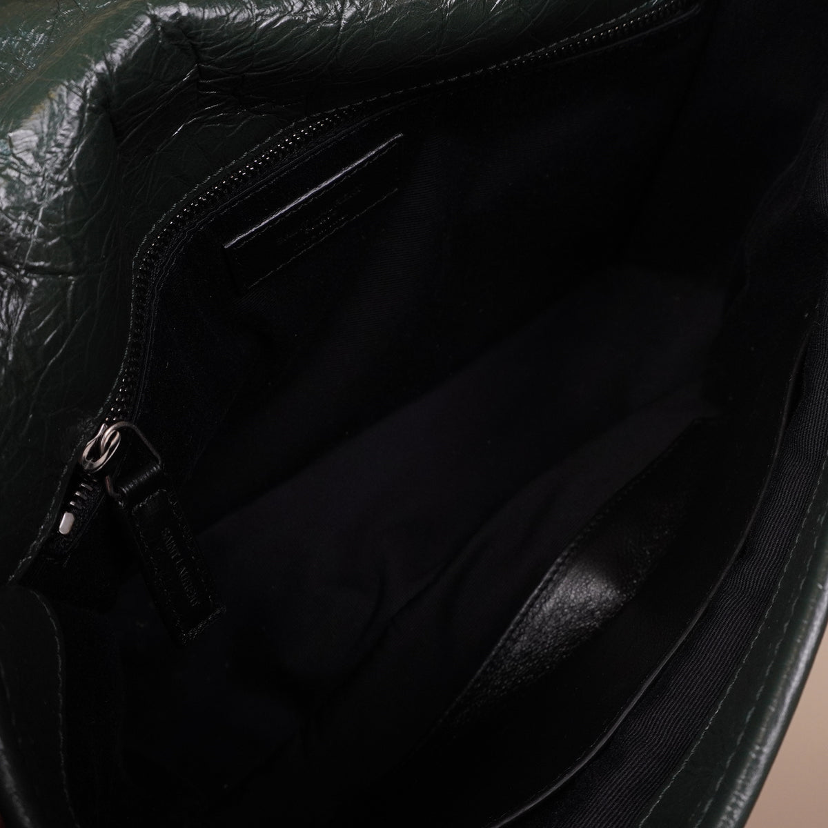 PRE-OWNED Algae Matelassé Crinkled Calfskin Medium Niki Bag