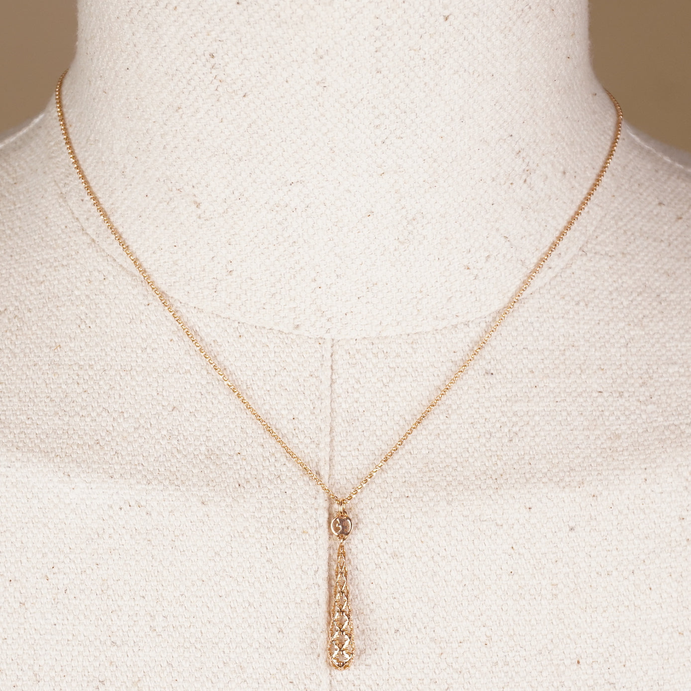 PRE-OWNED GG 18K Yellow Gold Diamantissima Pendant 