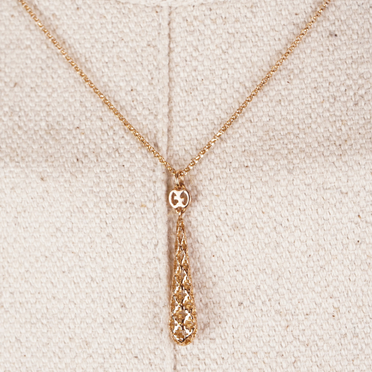 PRE-OWNED GG 18K Yellow Gold Diamantissima Pendant 