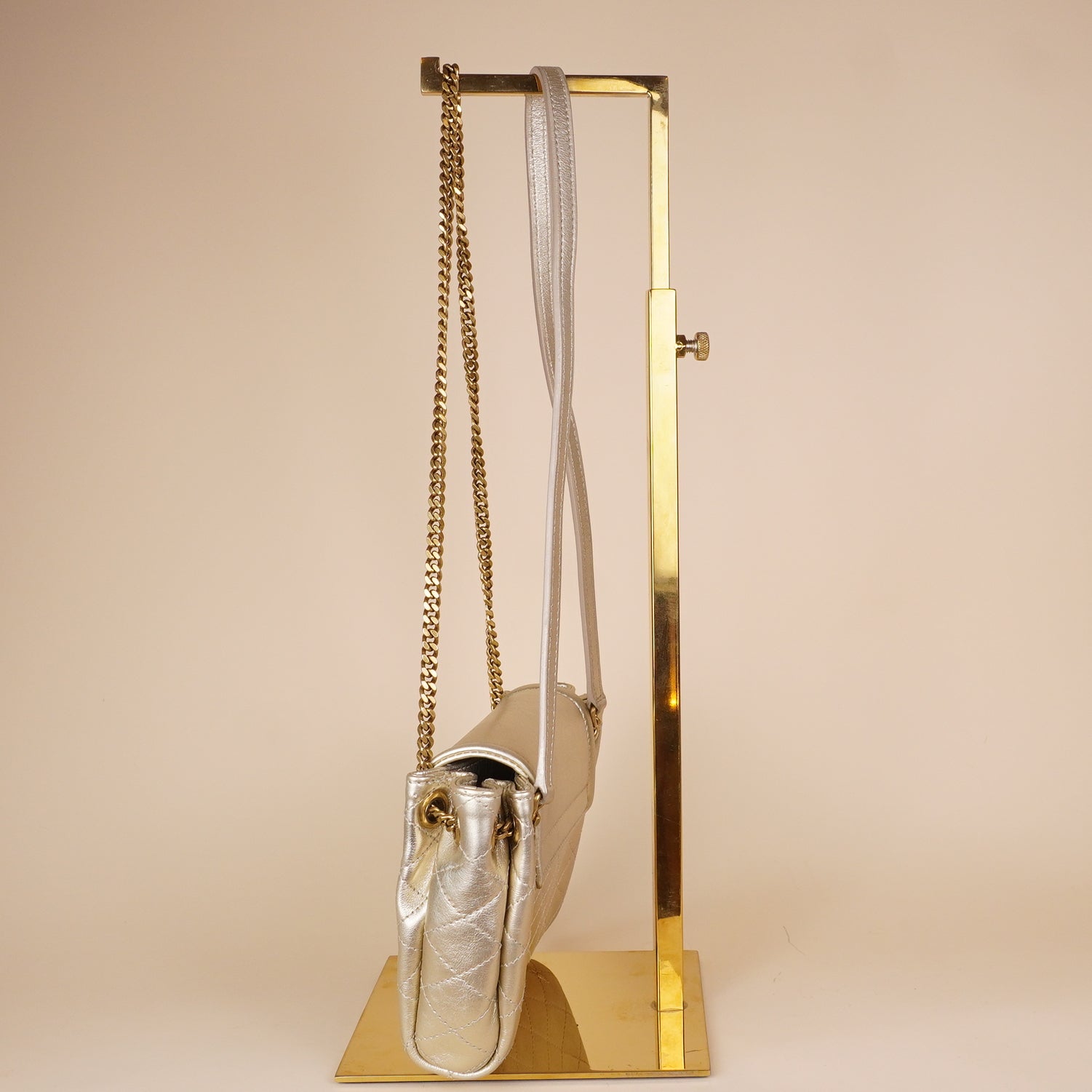 PRE-OWNED Nolita Gold Leather Mini Shoulder Bag