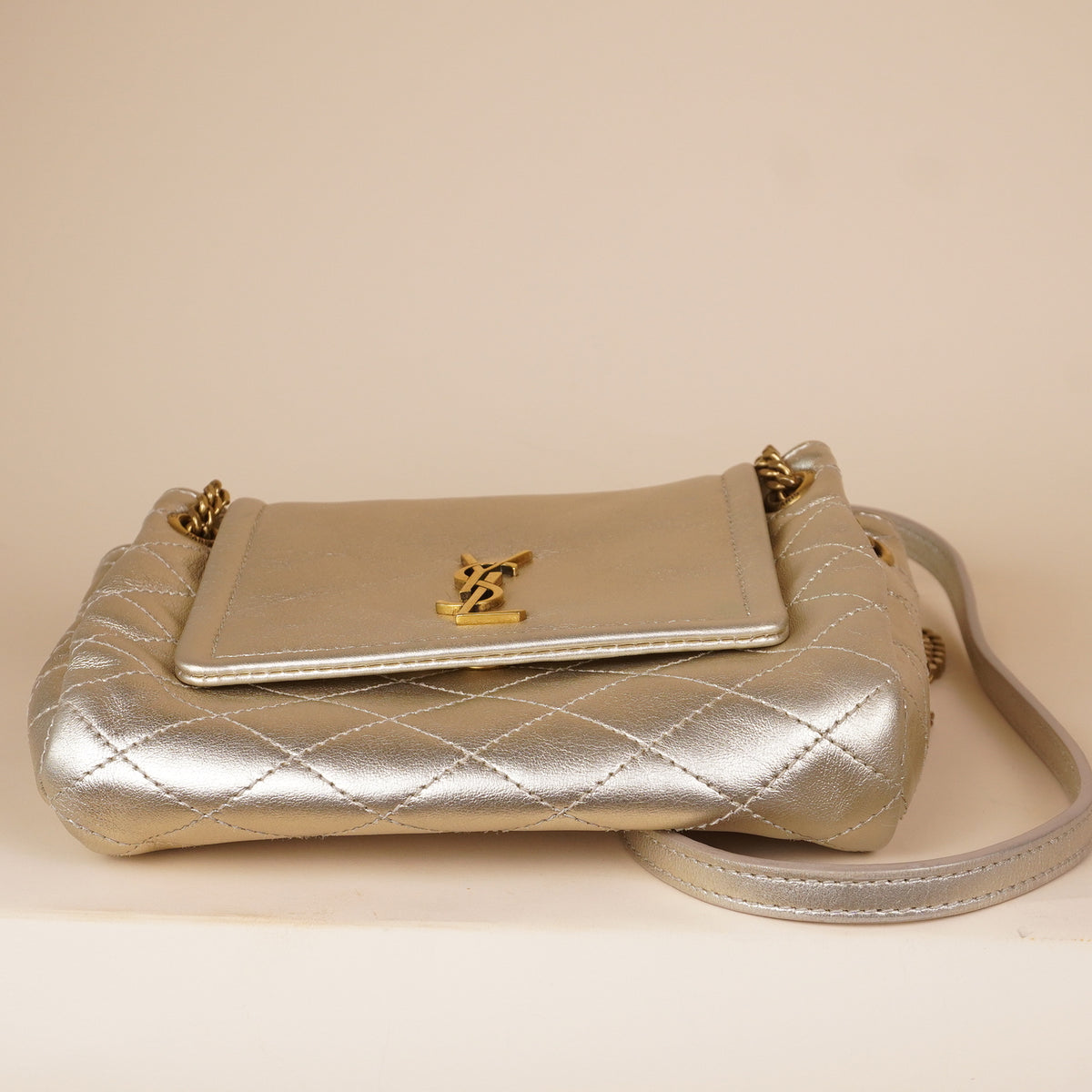 PRE-OWNED Nolita Gold Leather Mini Shoulder Bag