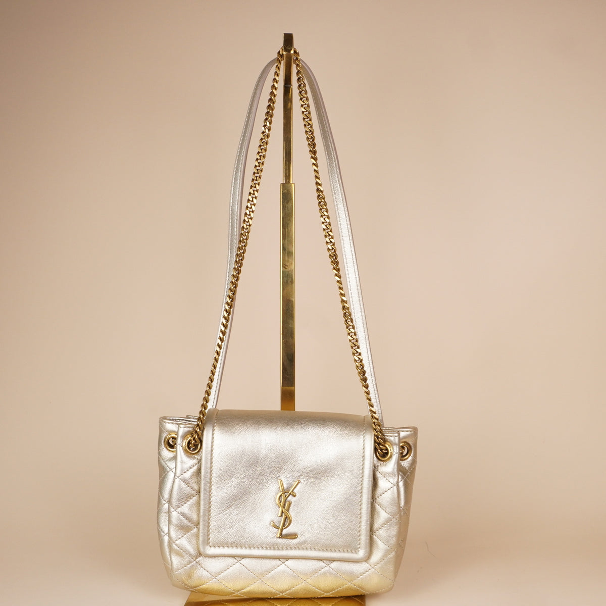 PRE-OWNED Nolita Gold Leather Mini Shoulder Bag
