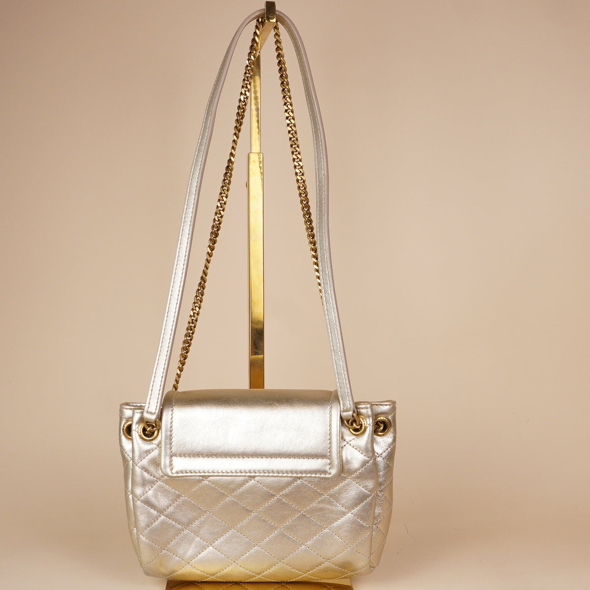 PRE-OWNED Nolita Gold Leather Mini Shoulder Bag