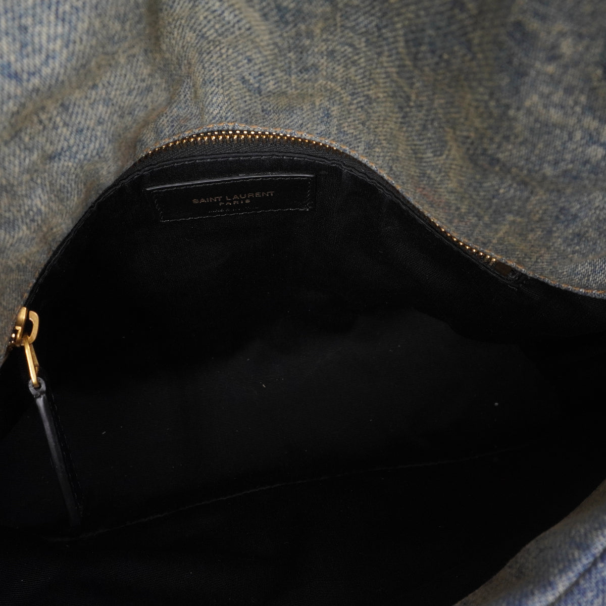 PRE-OWNED Rodeo Blue Denim Medium Loulou Puffer Bag