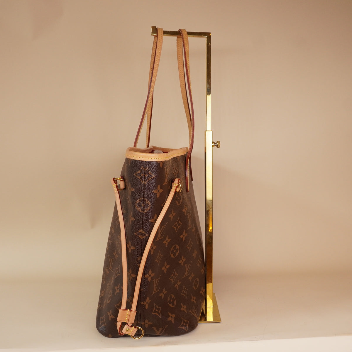 PRE-OWNED LV Monogram Neo Neverfull MM Cherry