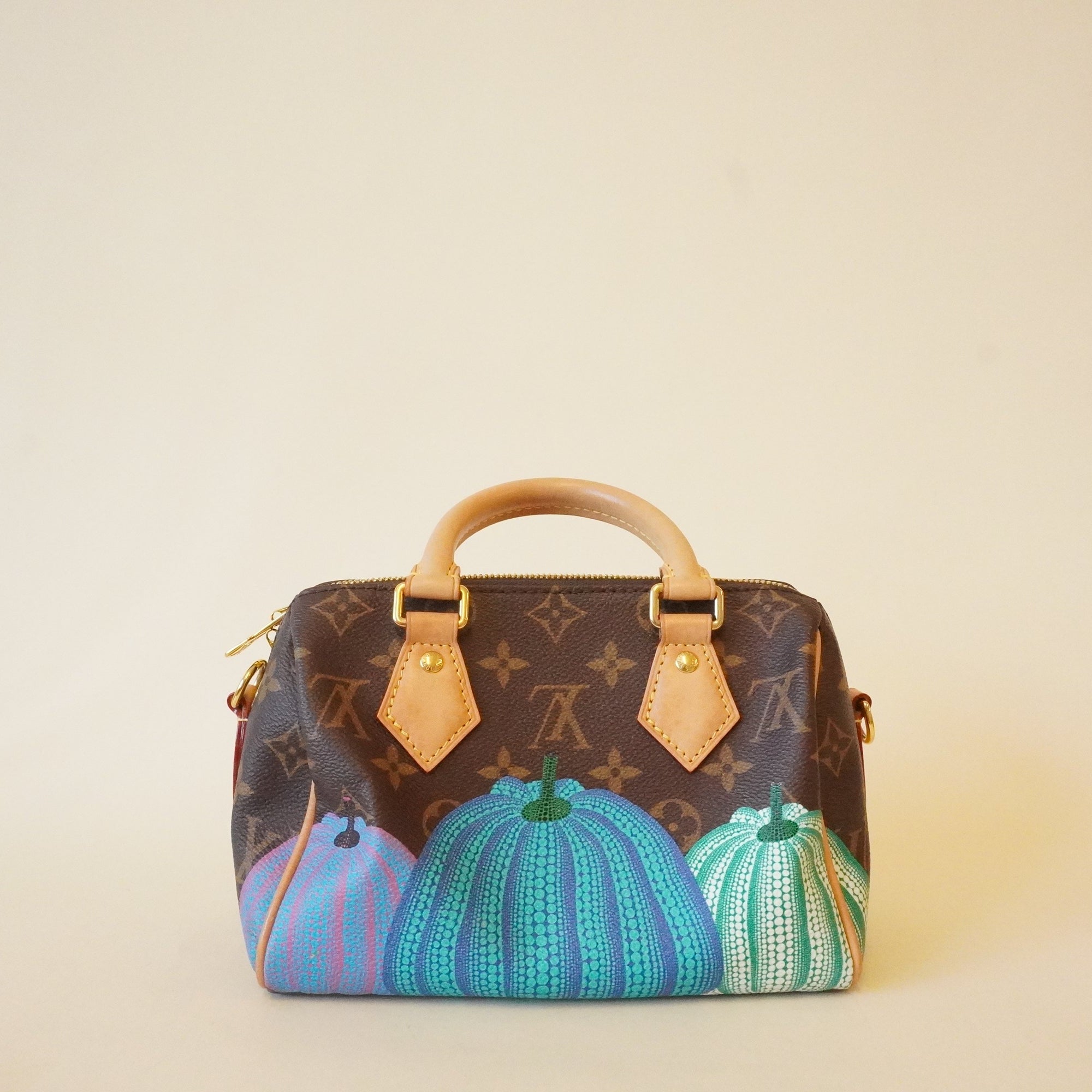 PRE-OWNED LV x YK Monogram Pumpkins Speedy Bandouliere 20 Crossbody Bag