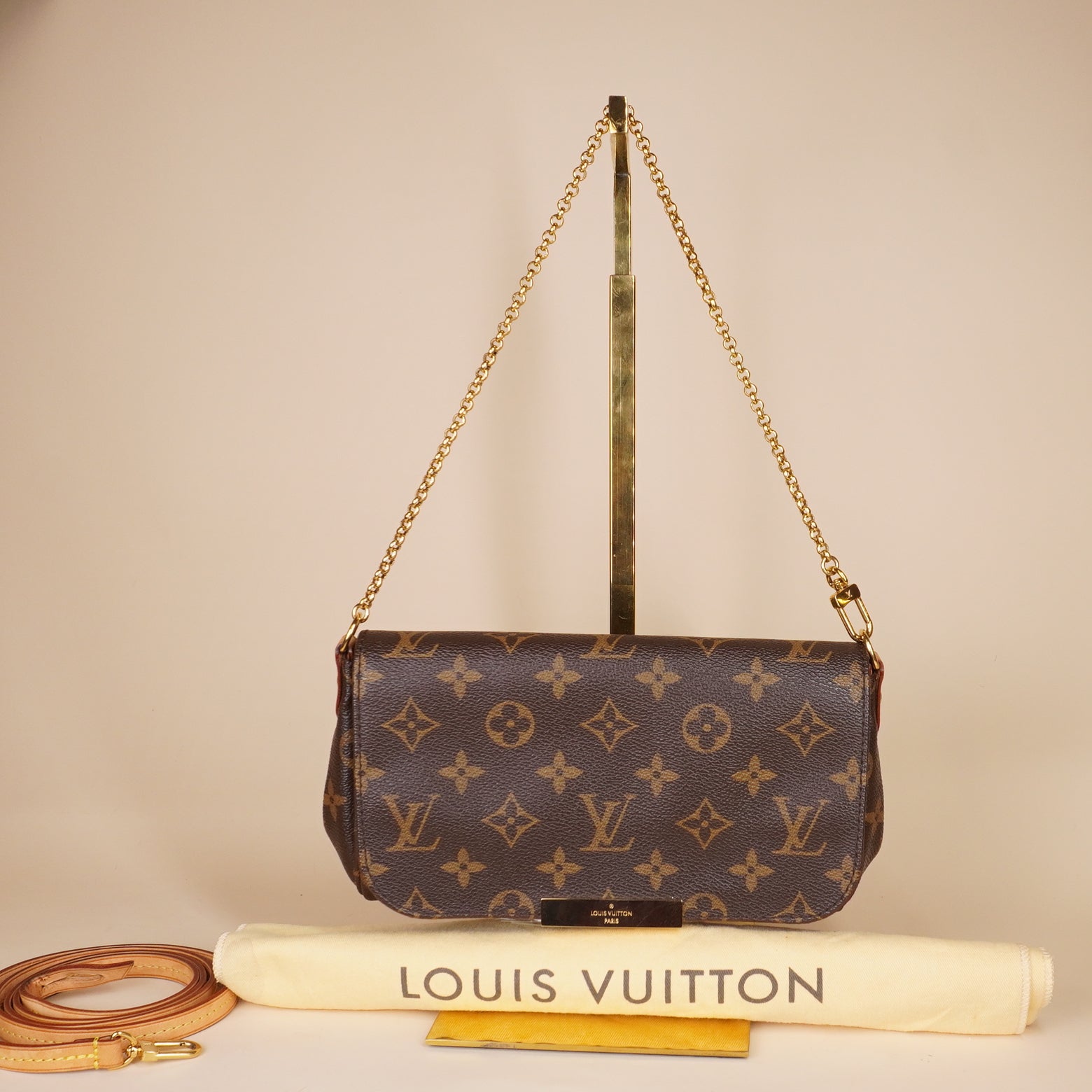 PRE-OWNED LV Monogram Canvas Favorite PM Bag