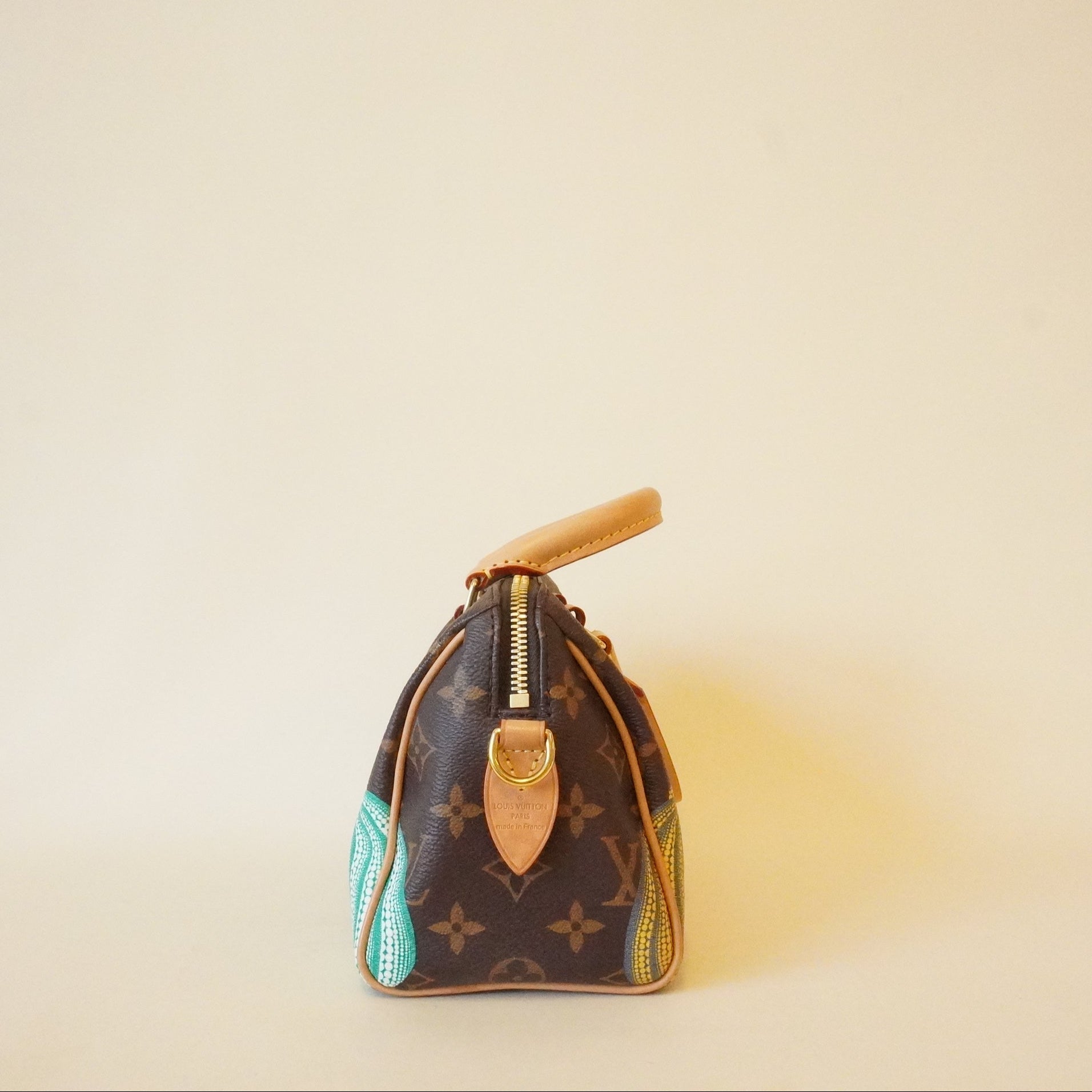 PRE-OWNED LV x YK Monogram Pumpkins Speedy Bandouliere 20 Crossbody Bag