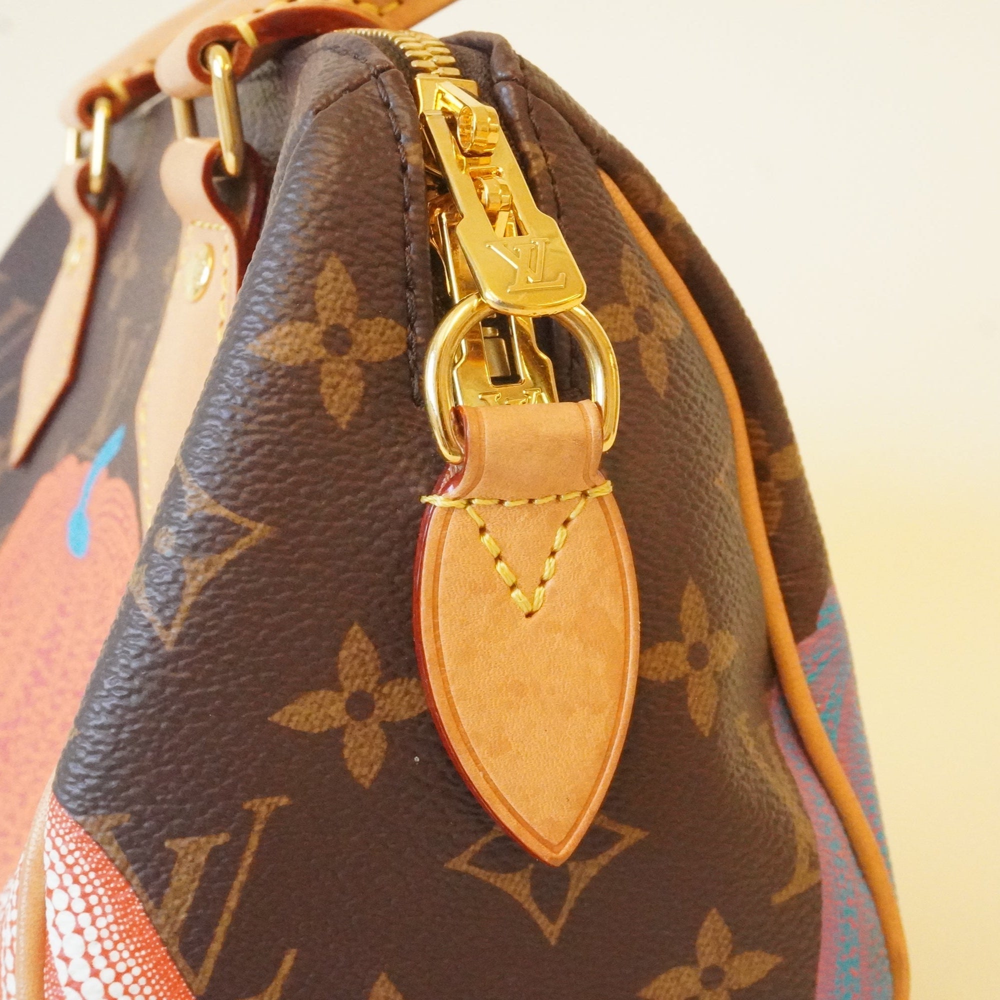 PRE-OWNED LV x YK Monogram Pumpkins Speedy Bandouliere 20 Crossbody Bag