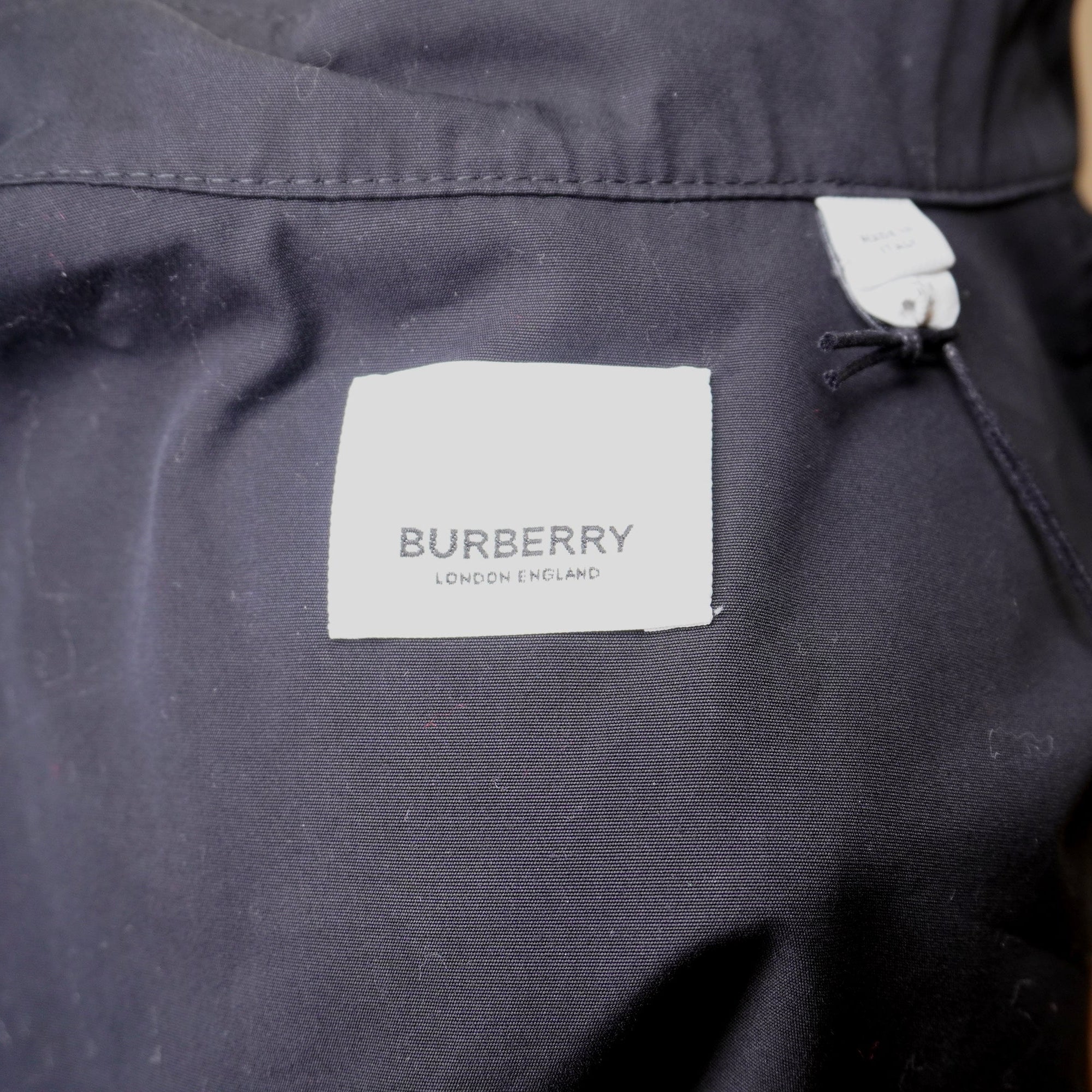 PRE-OWNED Macrame Lace Hem Cotton Cropped Shirt Black M