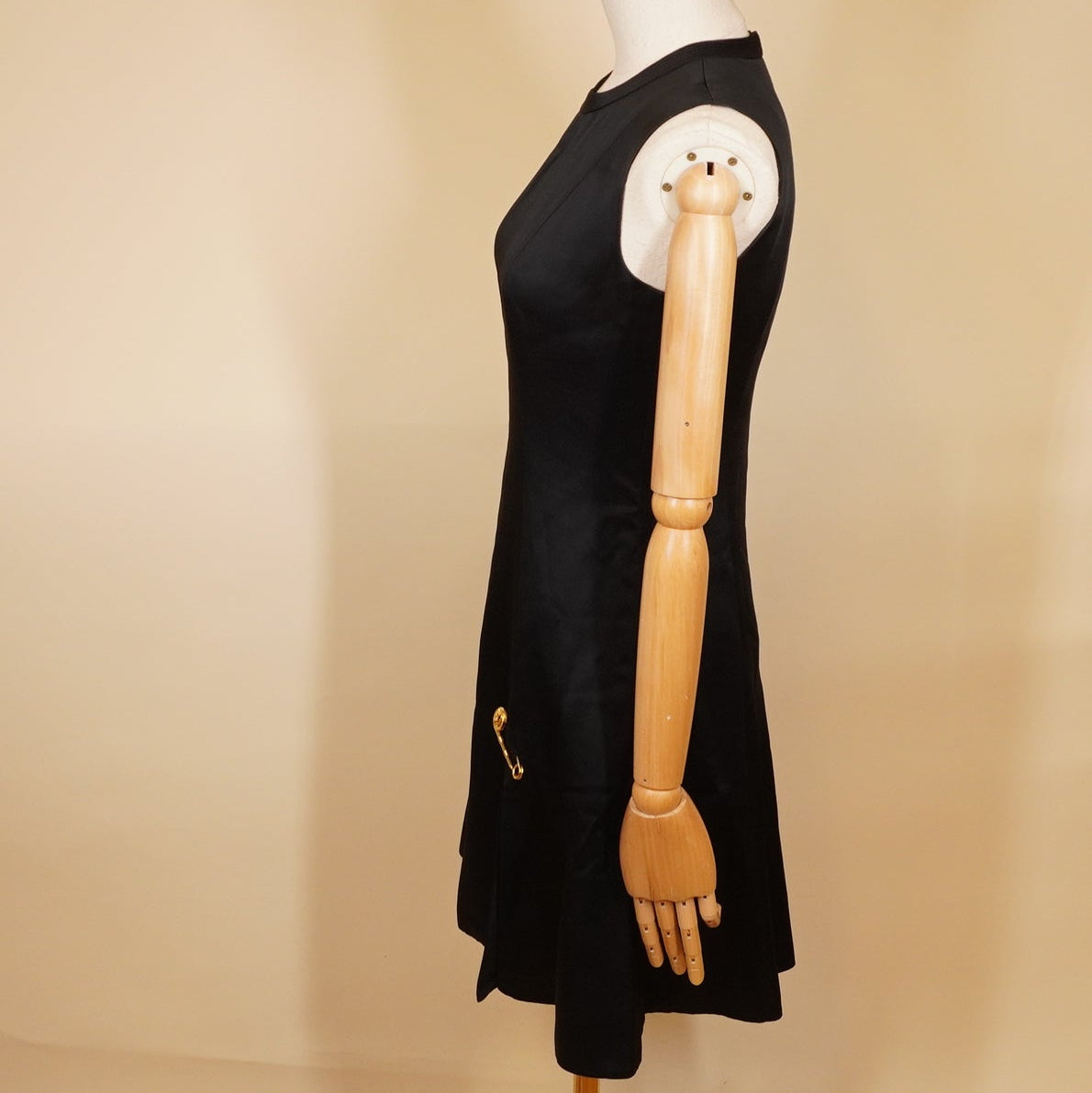 PRE-OWNED Safety Pin mini dress in black XS