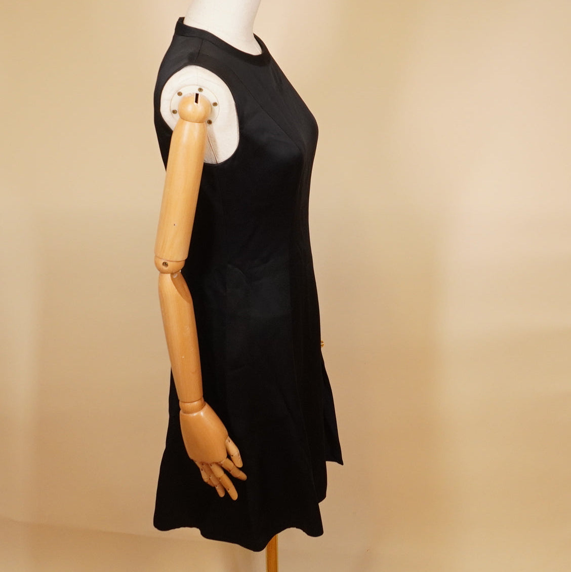 PRE-OWNED Safety Pin mini dress in black XS