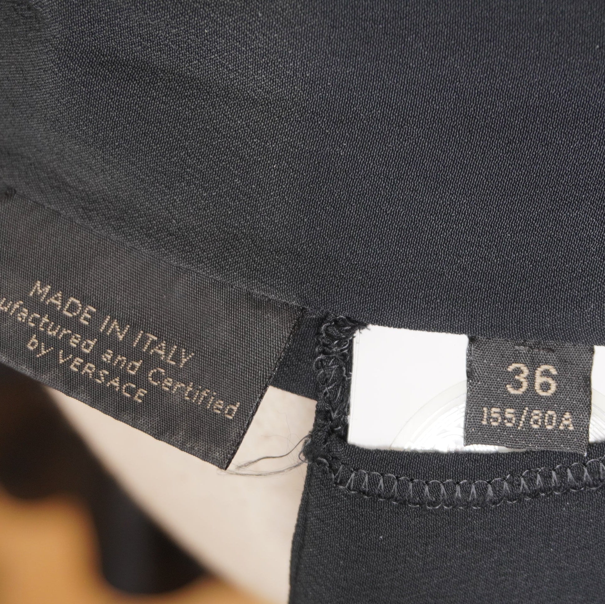 PRE-OWNED Safety Pin mini dress in black XS