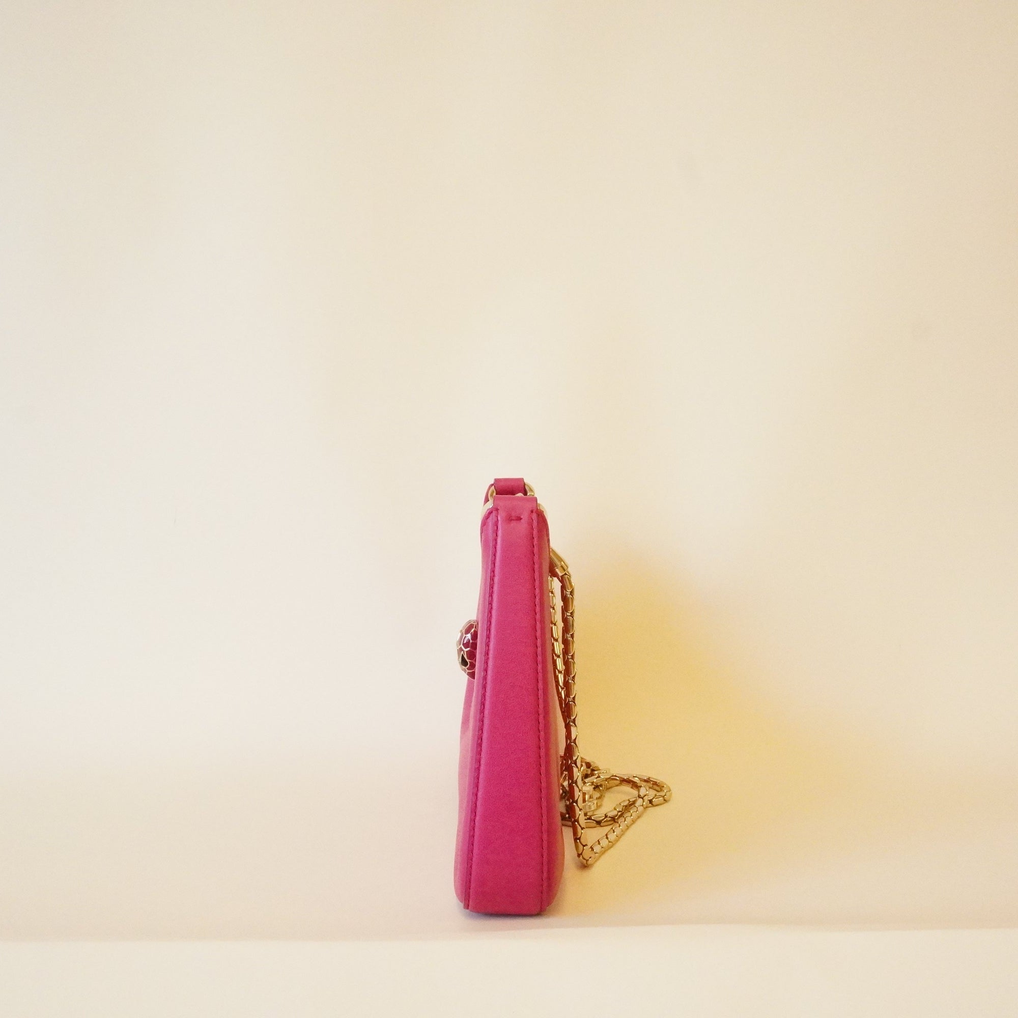 PRE-OWNED Pink Serpenti Baia Shoulder Bag with Chain