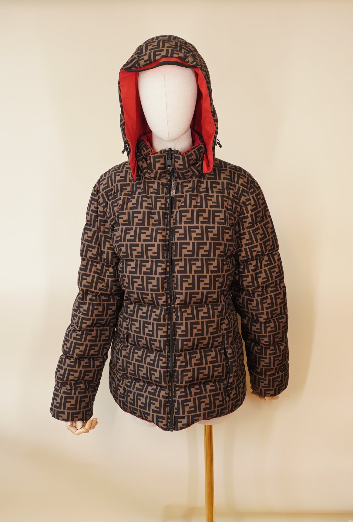 PRE-OWNED FF Reversible Padded and Down Jackets SM