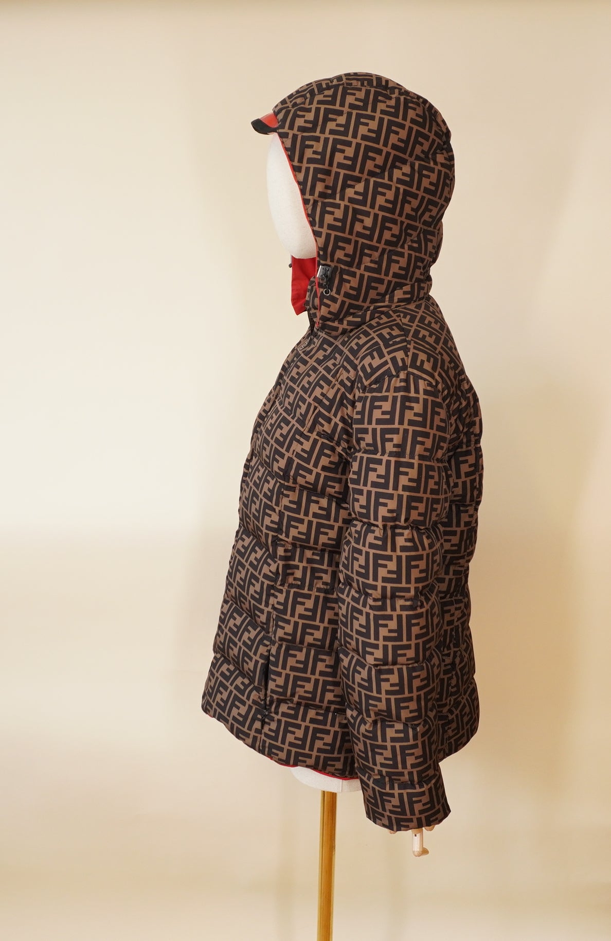 PRE-OWNED FF Reversible Padded and Down Jackets SM