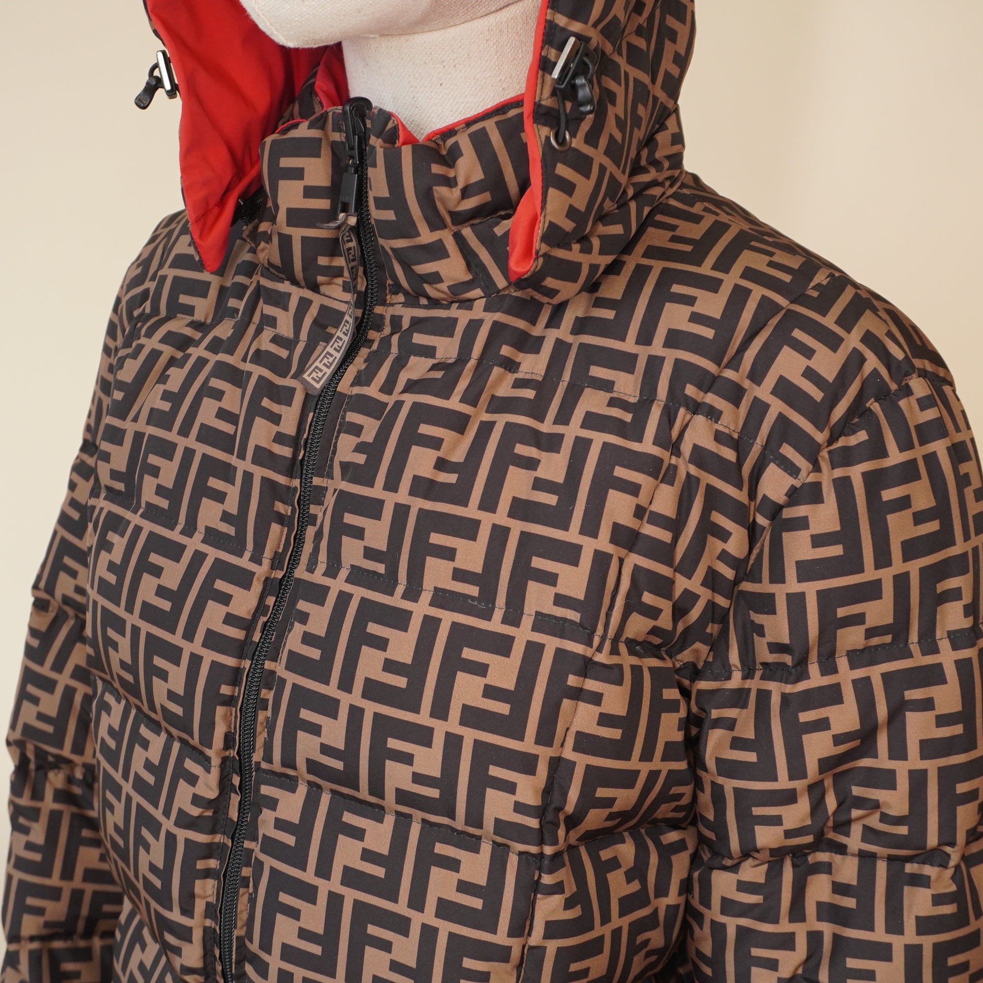 PRE-OWNED FF Reversible Padded and Down Jackets SM