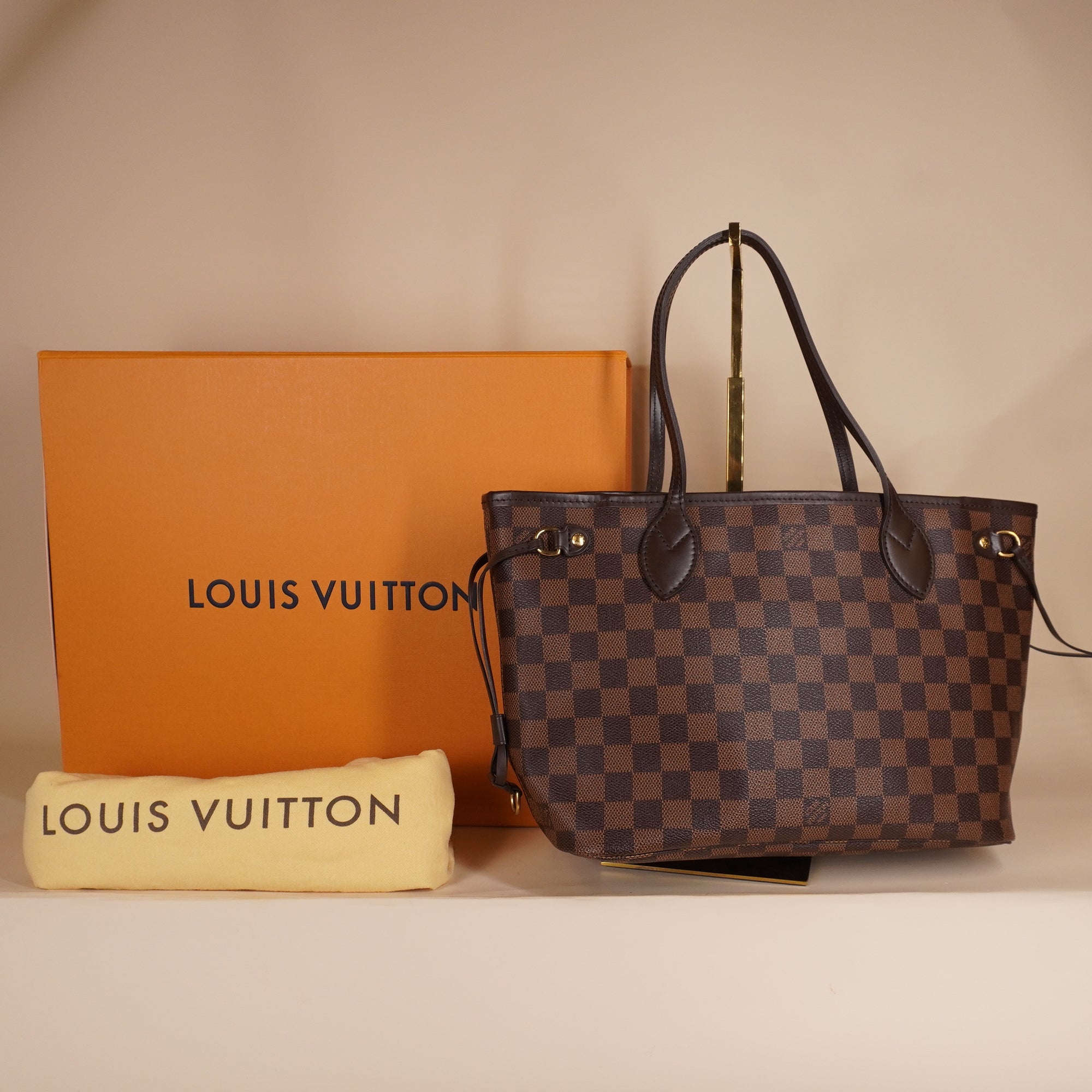 PRE-OWNED LV Damier Canvas Neverfull PM Bag