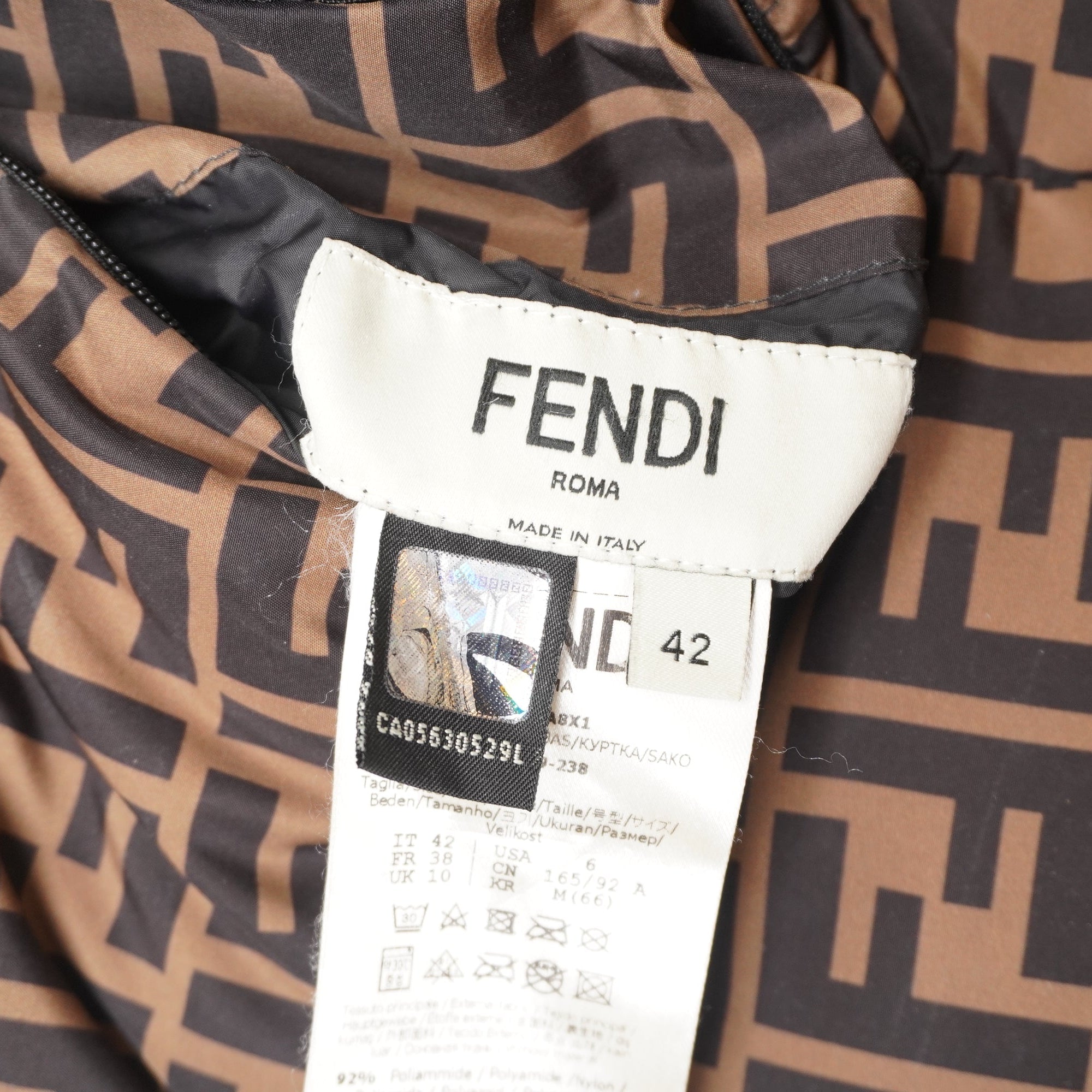 PRE-OWNED FF Reversible Padded and Down Jackets SM
