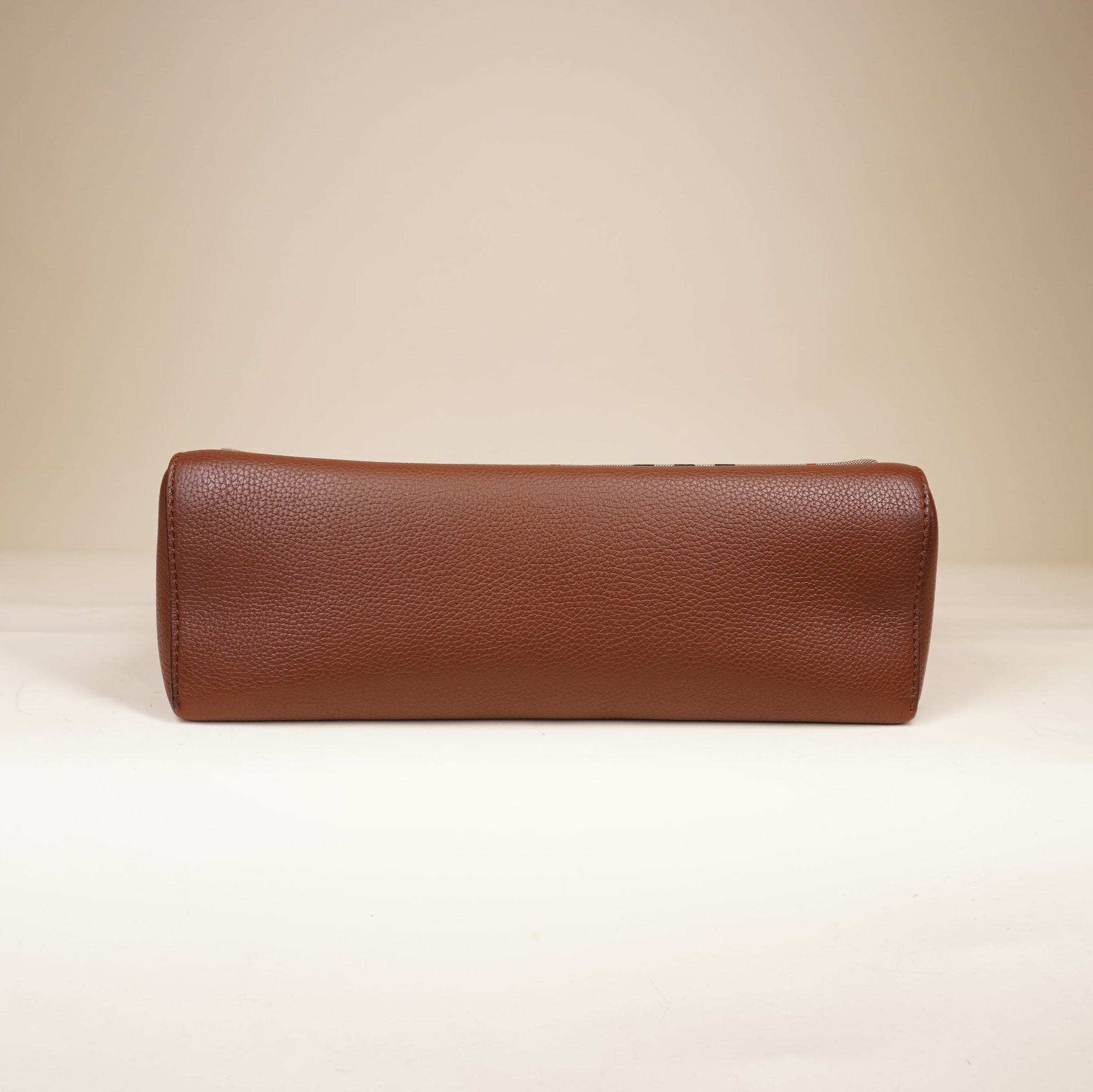 PRE-OWNED Calfskin Vintage Check Note Crossbody Bag