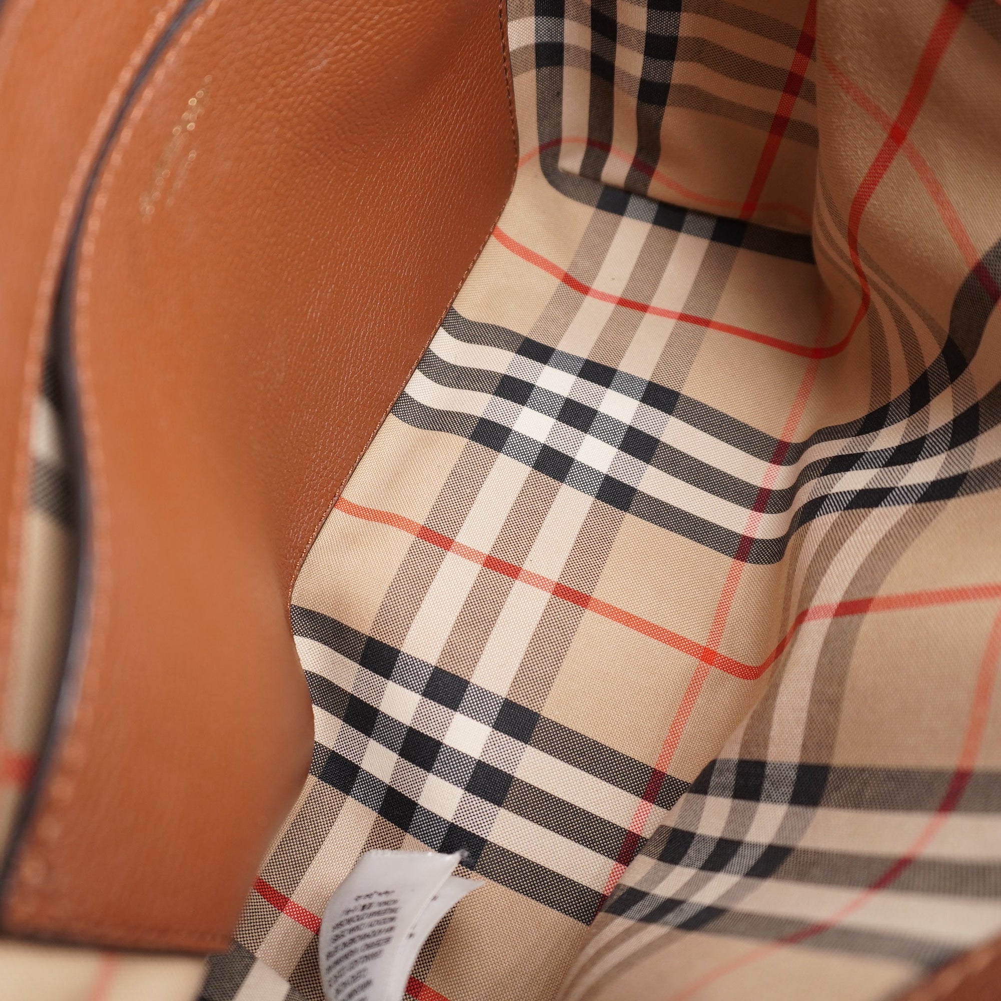 PRE-OWNED Calfskin Vintage Check Note Crossbody Bag