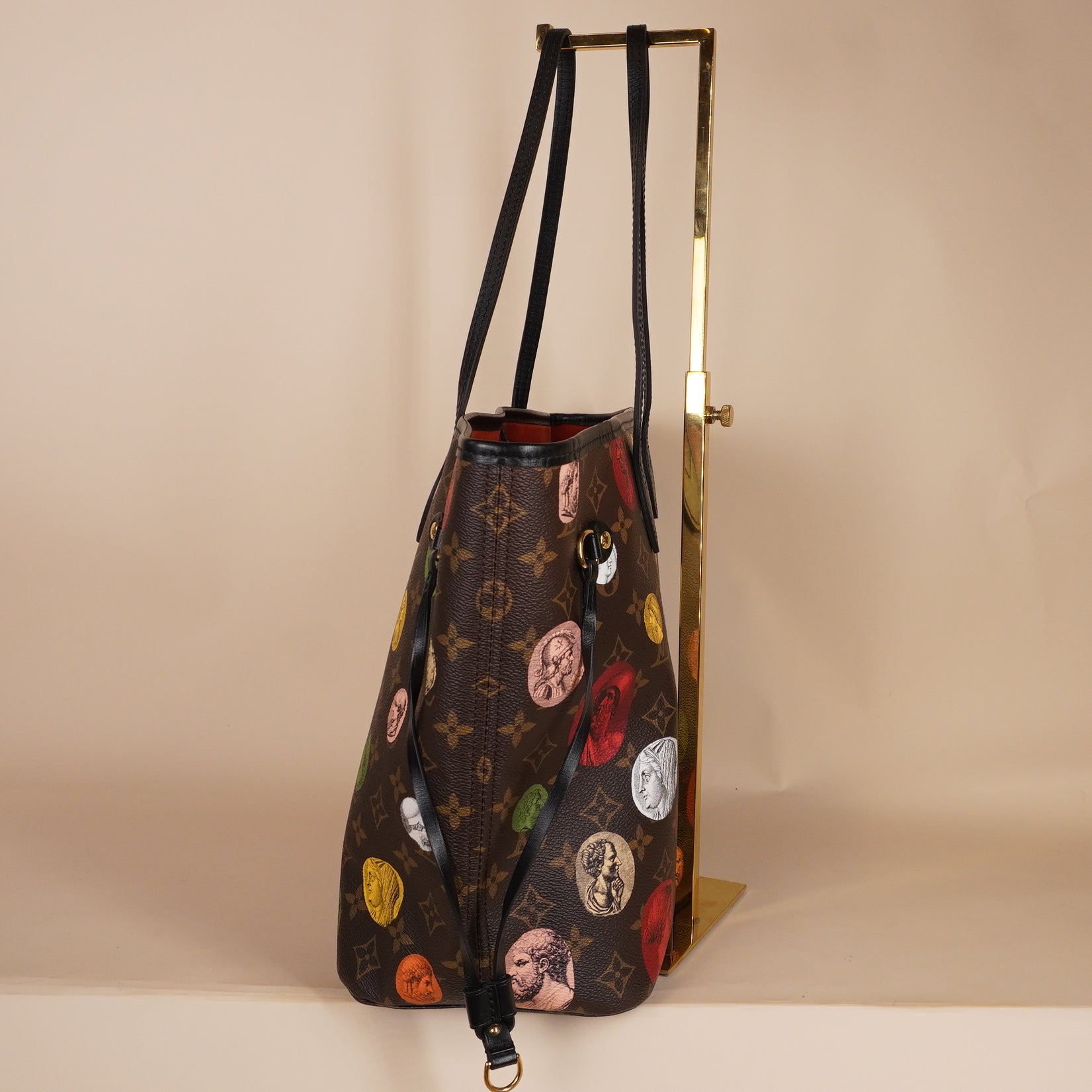 PRE-OWNED LV X FORNASETTI Monogram Cameo Neverfull MM