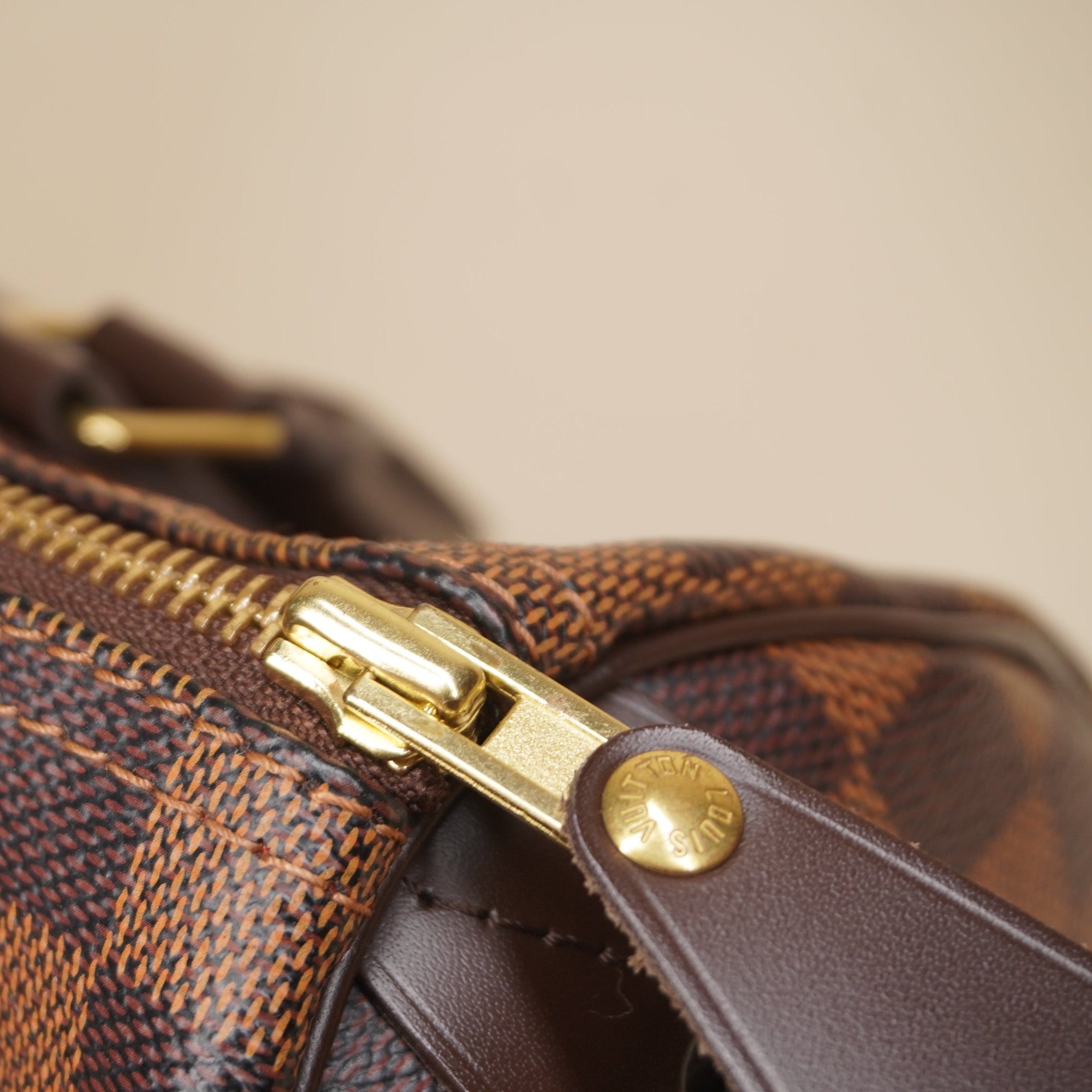 LV Damier Ebene Canvas Speedy 25 Top Handle Bag 