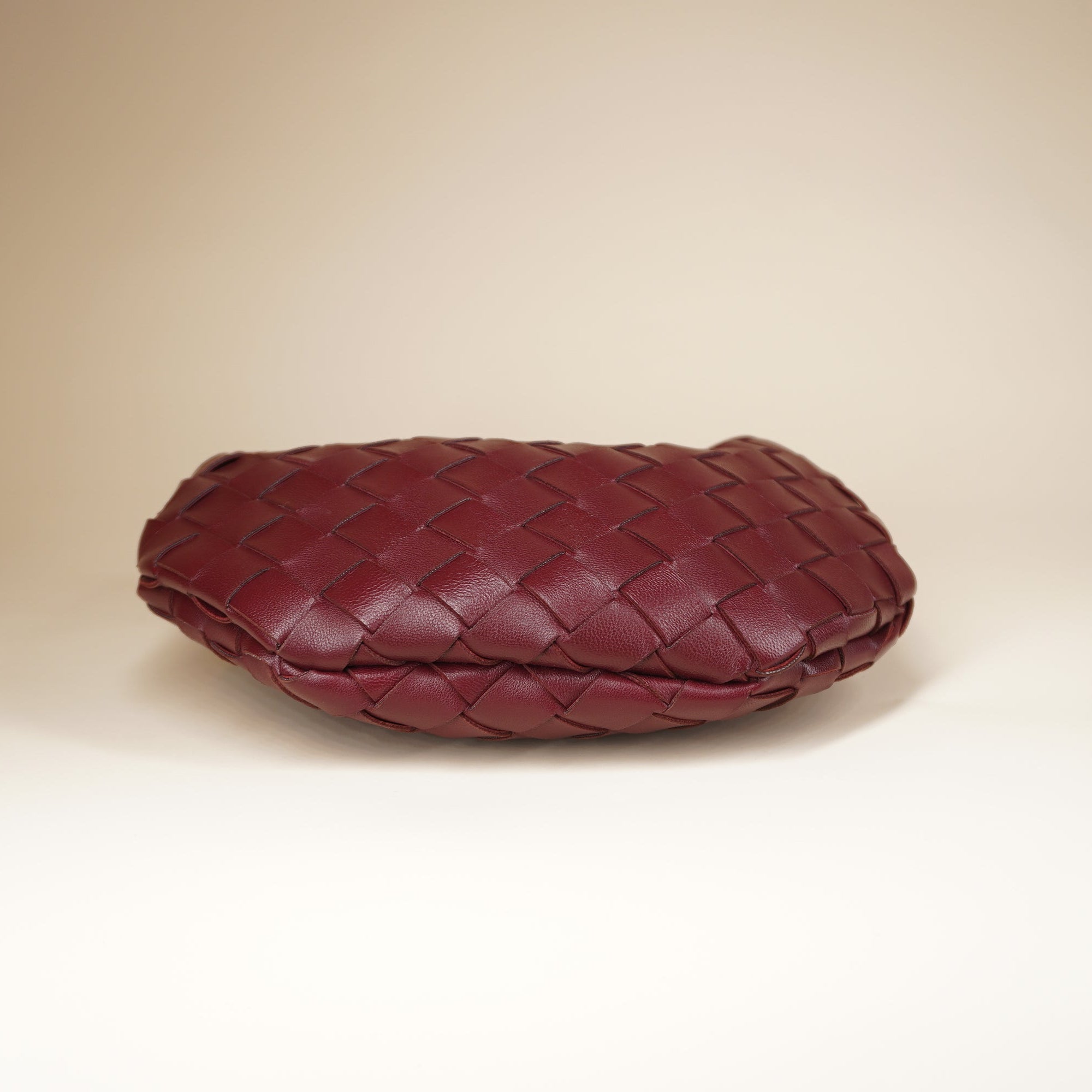 PRE-OWNED Nappa Intrecciato Mini Sardine Shoulder Bag Burgundy