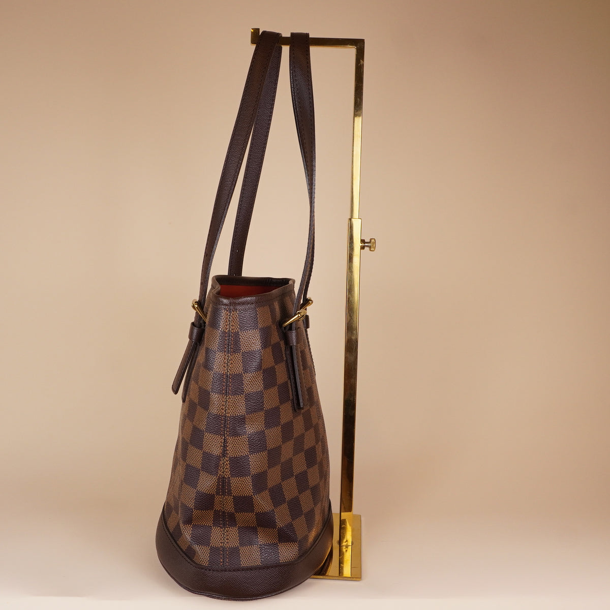 PRE-OWNED LV Damier Ebene Marais Bucket 23