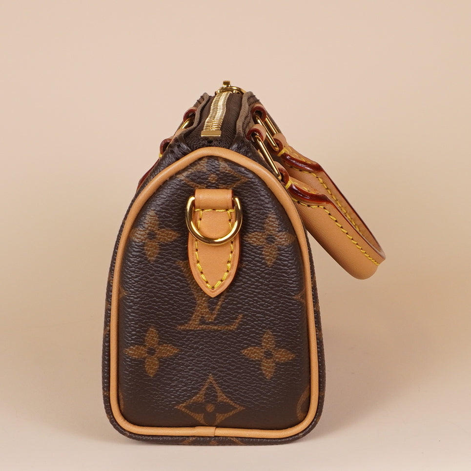 PRE-OWNED LV Monogram Nano Speedy Bandouliere