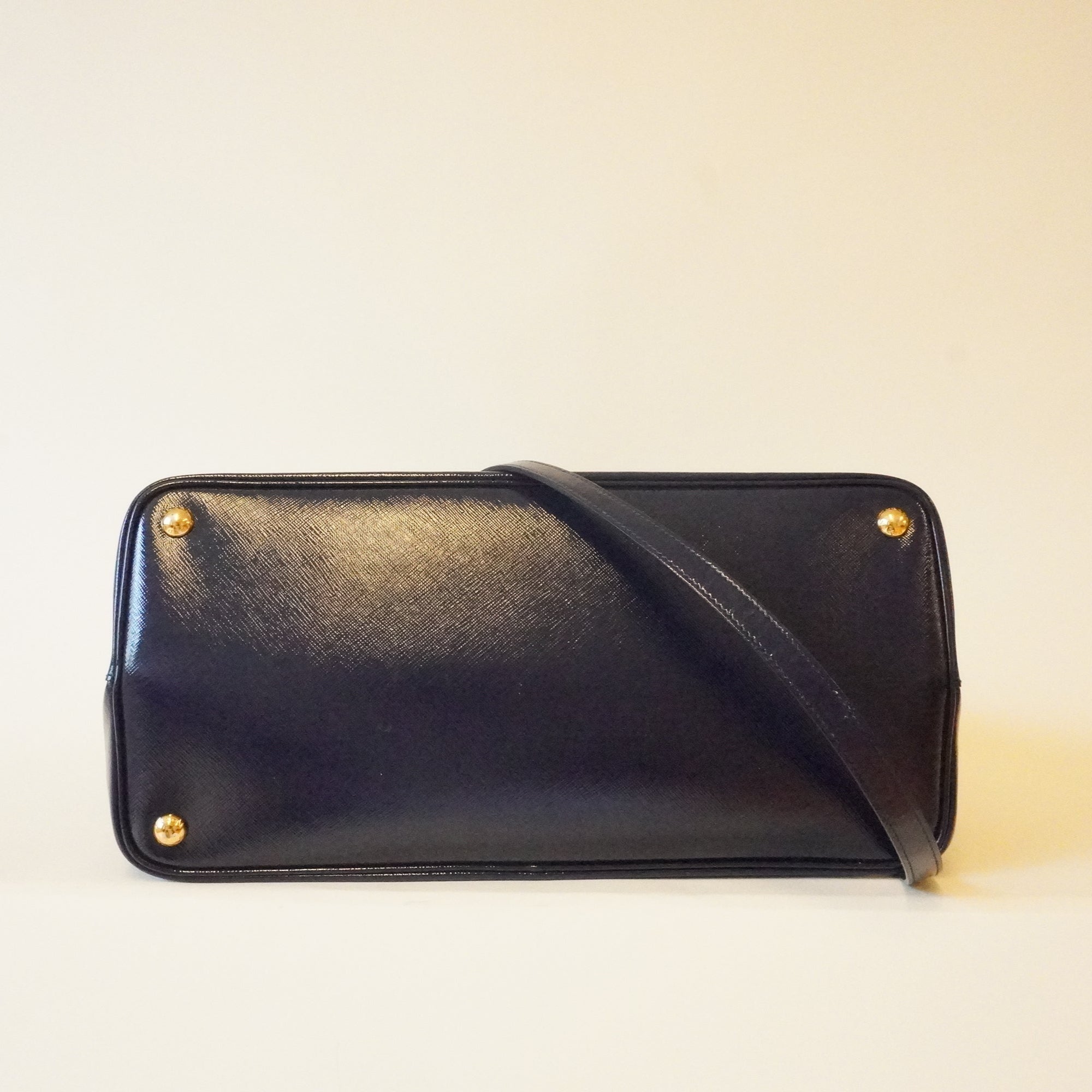 PRE-OWNED Saffiano Cuir Double Tote Shoulder Bag